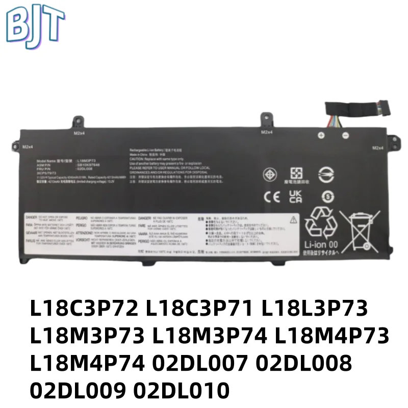 New L18M3P73 L18L3P73 L18C3P72 L18M3P72 L18M3P74 Laptop Battery For Lenovo ThinkPad T490 T495 P43s 02DL007 02DL008 SB10T83122
New L18M3P73 L18L3P73 L18C3P72 L18M3P72 L18M3P74 Laptop Battery For Lenovo ThinkPad T490 T495 P43s 02DL007 02DL008 SB10T83122