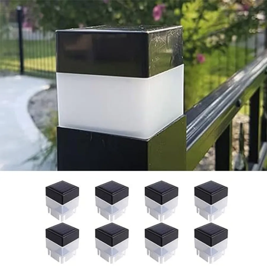 Солнечные светодиодные светильники для столбов забора 5x5 см (2x2 дюйма) для кованых и алюминиевых или садовых ограждений - 8 штук в упаковке
Солнечные светодиодные светильники для столбов забора 5x5 см (2x2 дюйма) для кованых и алюминиевых или садовых ограждений - 8 штук в упаковке