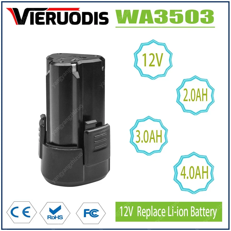 For Worx 12V battery 3.0AH 4.0AH lithium battery pack WA3506 WU130 WU131 WU132 electric drill screwdriver original replacement
For Worx 12V battery 3.0AH 4.0AH lithium battery pack WA3506 WU130 WU131 WU132 electric drill screwdriver original replacement