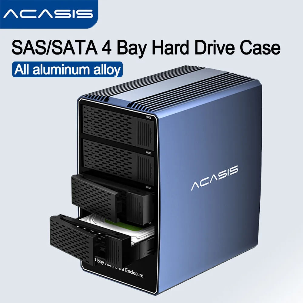ACASIS 4 Bay SAS/SATA Hard Drive Enclosure 2.5/3.5 Inch External SAS HDD Enclosure With USB-C To USB-A/C Cable HDD SSD Case
ACASIS 4 Bay SAS/SATA Hard Drive Enclosure 2.5/3.5 Inch External SAS HDD Enclosure With USB-C To USB-A/C Cable HDD SSD Case