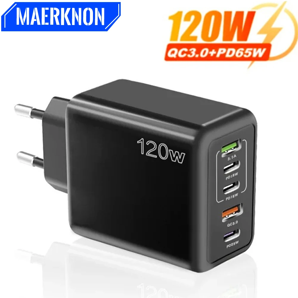 Total 120W USB Charger 5 Ports Type C Fast Charging Phone Adapter For iPhone Xiaomi Samsung Quick Charge Multi Port Wall Charger
Total 120W USB Charger 5 Ports Type C Fast Charging Phone Adapter For iPhone Xiaomi Samsung Quick Charge Multi Port Wall Charger