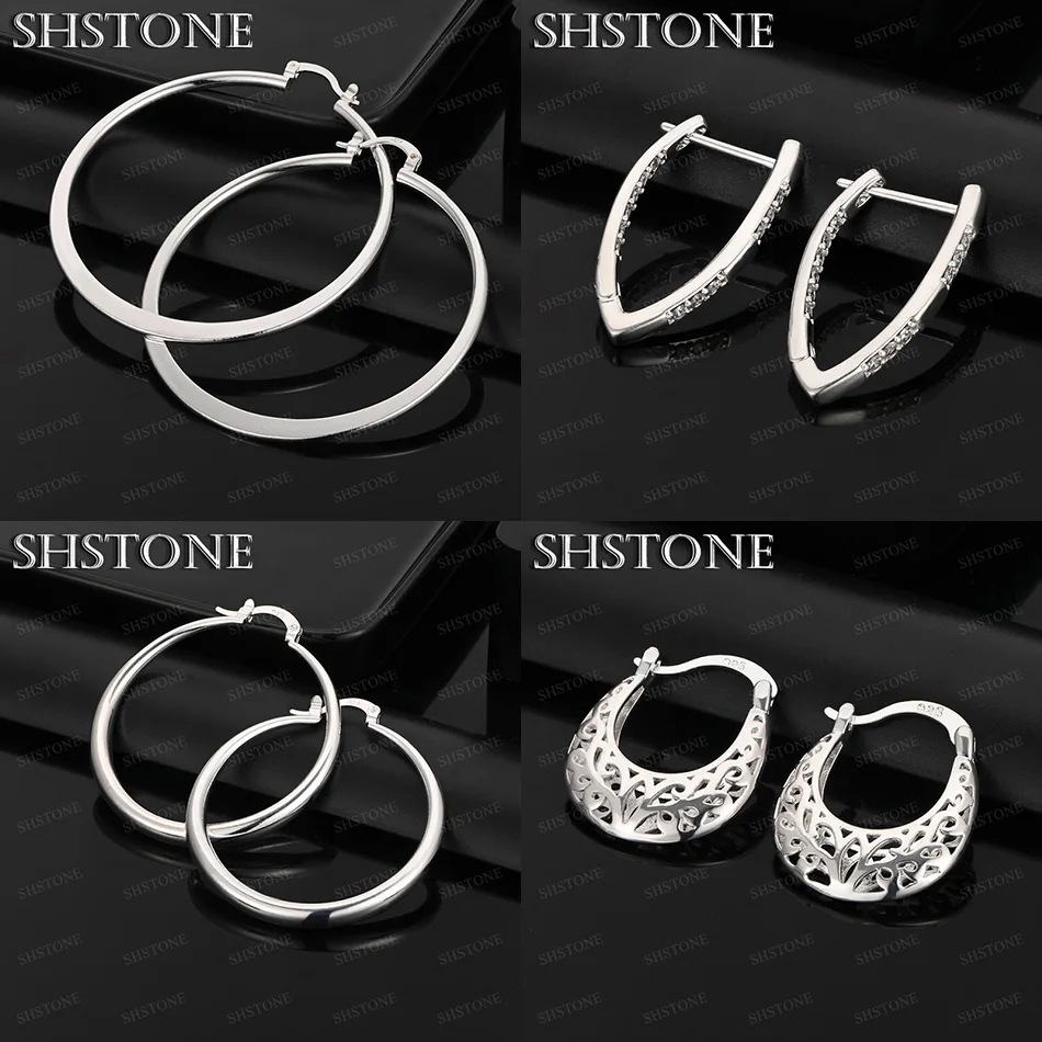 Classics Zircon 925 Sterling Silver V-shaped Hoop Earrings Women Fashion Party Pretty Jewelry Christmas Gift Accessories
Classics Zircon 925 Sterling Silver V-shaped Hoop Earrings Women Fashion Party Pretty Jewelry Christmas Gift Accessories