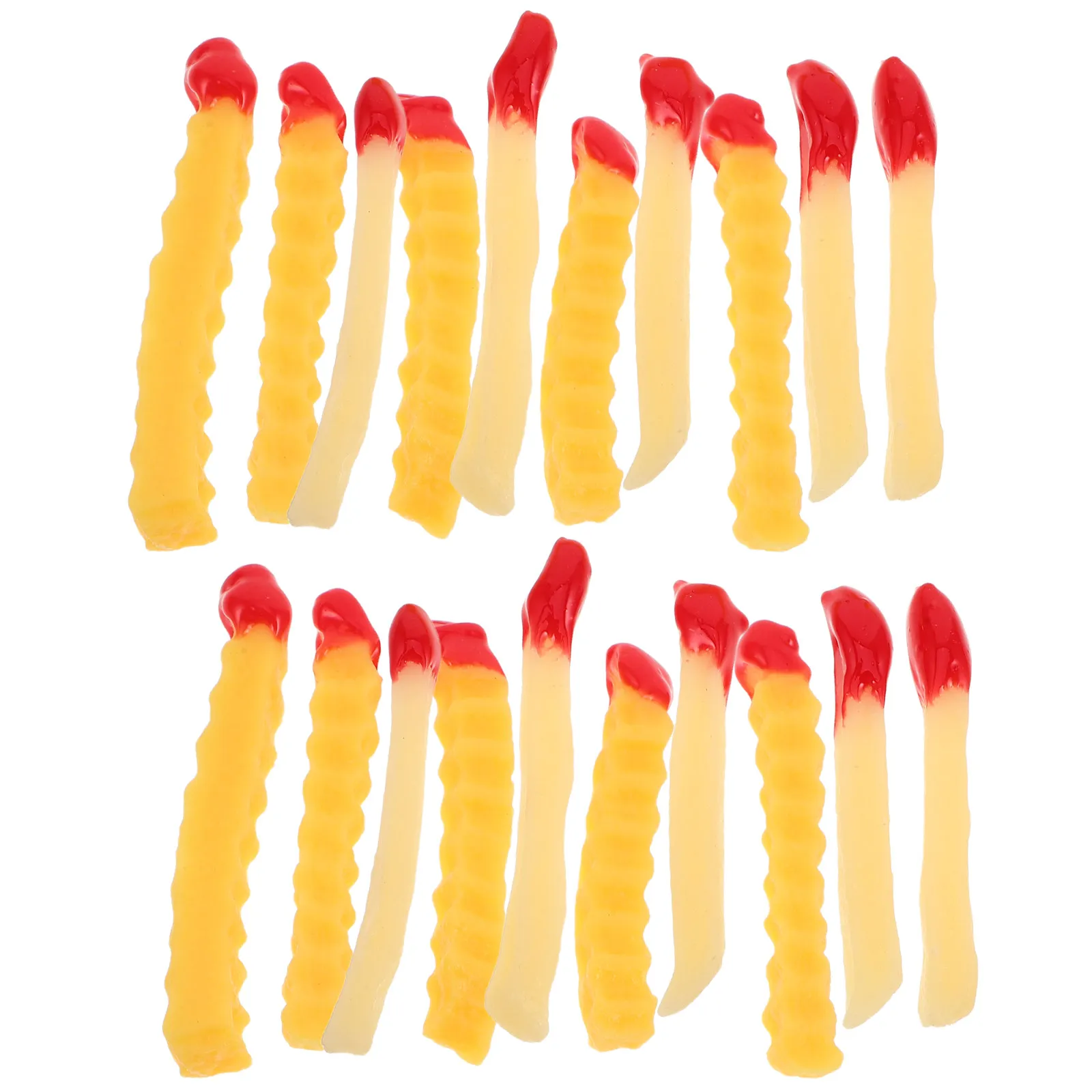 20Pcs Fake French Fries Miniature Food Set - Realistic Simulation Fast Food for Restaurant Display Photo Prop Playtime Learning
20Pcs Fake French Fries Miniature Food Set - Realistic Simulation Fast Food for Restaurant Display Photo Prop Playtime Learning