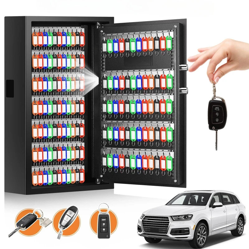 Fireproof key cabinet Anti-theft heavy-duty key lock box Adjustable key Iron Wall insurance box
Fireproof key cabinet Anti-theft heavy-duty key lock box Adjustable key Iron Wall insurance box