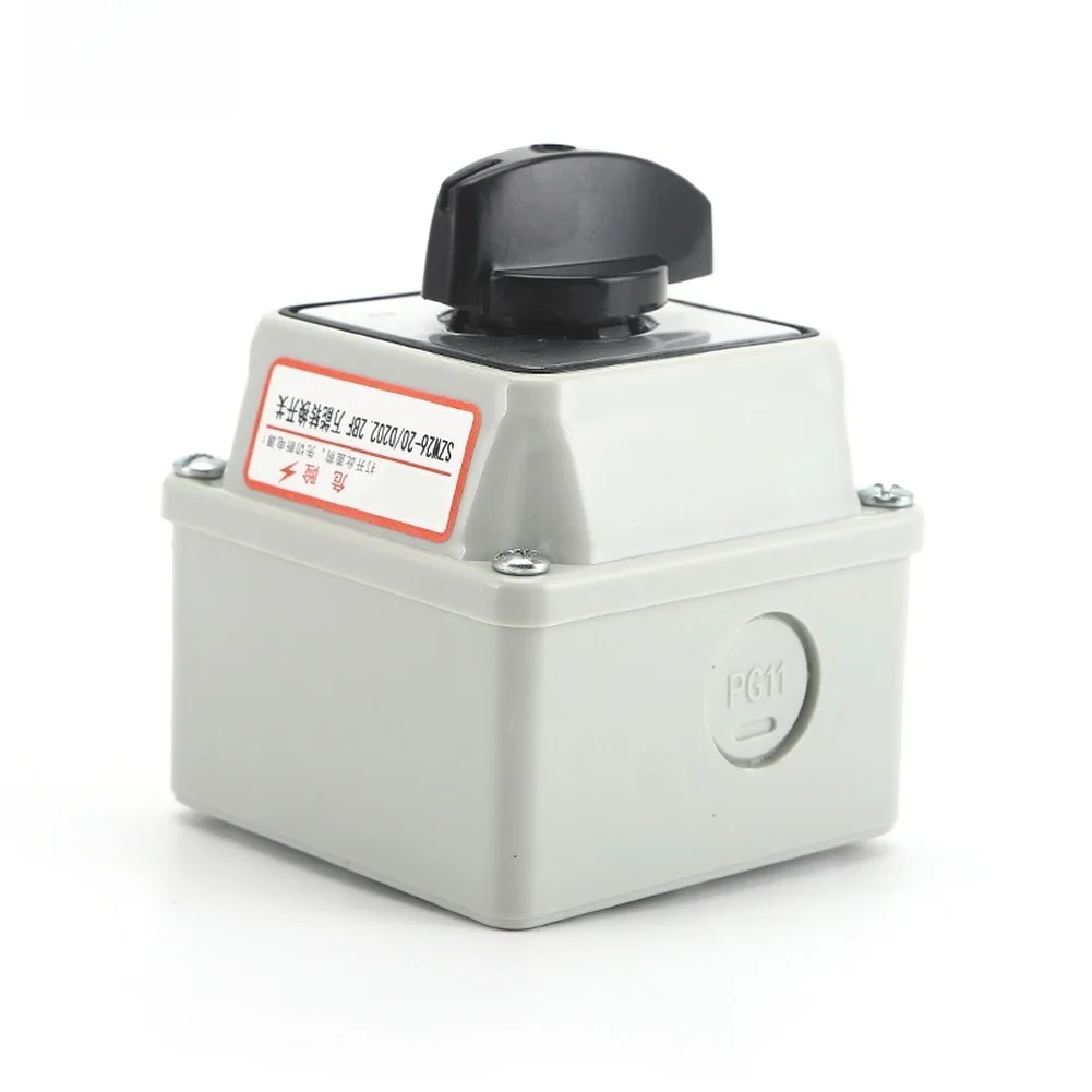 Rotary Switch SZW26-20 D202.2BF IP66 Waterproof 20A 440V AC15 240V DC13 Dual Section Industrial Changeover Transfer Switch
Rotary Switch SZW26-20 D202.2BF IP66 Waterproof 20A 440V AC15 240V DC13 Dual Section Industrial Changeover Transfer Switch
