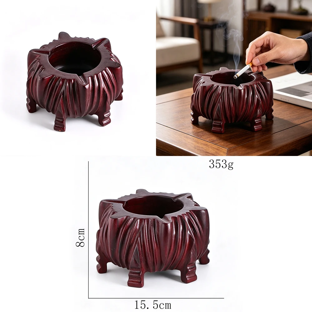 Root Carving Ashtray Solid Wood Cigarette Slot Design Dark Red Vintage Chinese Style for Home Decor Gift for Father Elders
Root Carving Ashtray Solid Wood Cigarette Slot Design Dark Red Vintage Chinese Style for Home Decor Gift for Father Elders