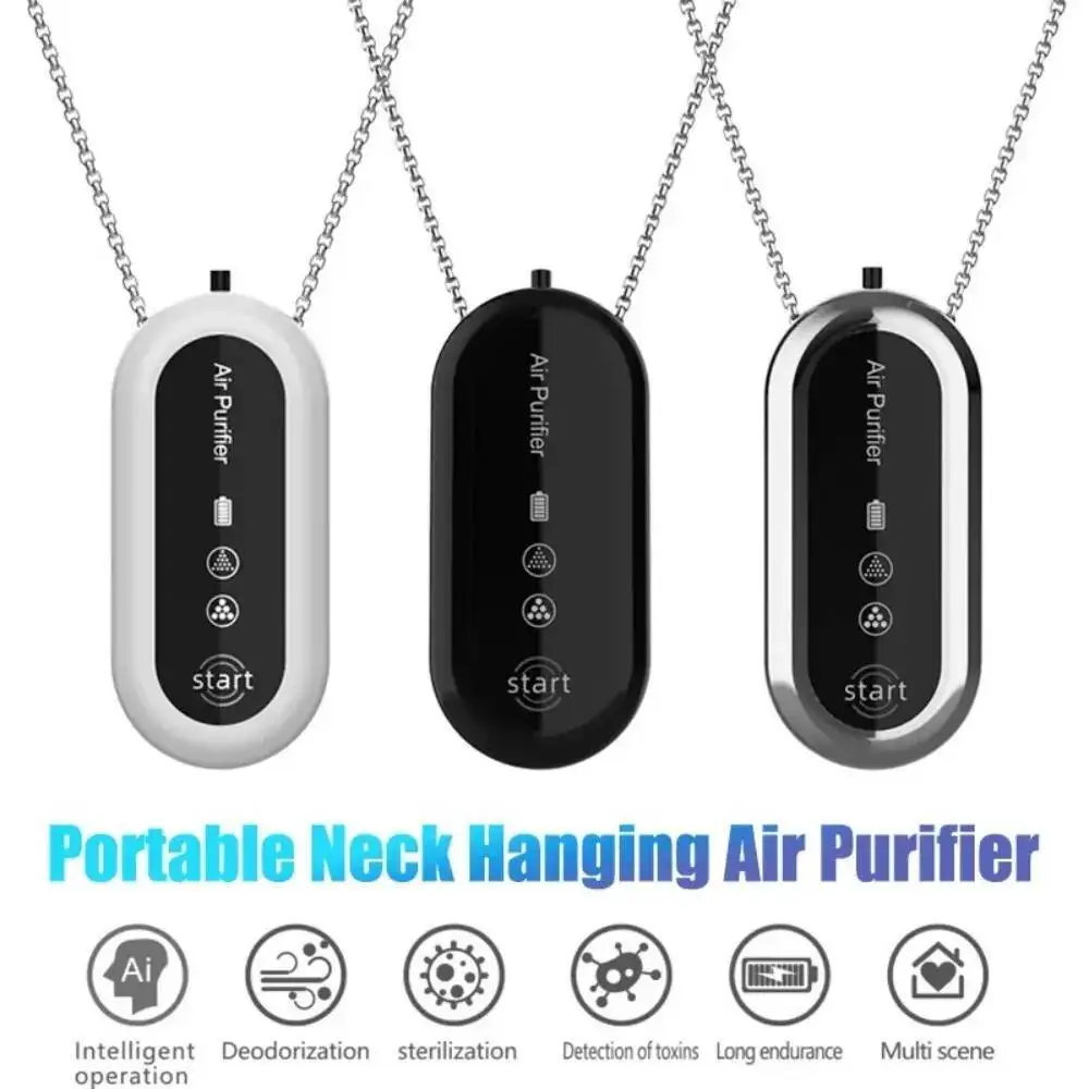 Mini Hanging Purifier Wearable Necklace USB Rechargeable Freshener Heating Cooling Negative Ions Purify Air Hine
Mini Hanging Purifier Wearable Necklace USB Rechargeable Freshener Heating Cooling Negative Ions Purify Air Hine