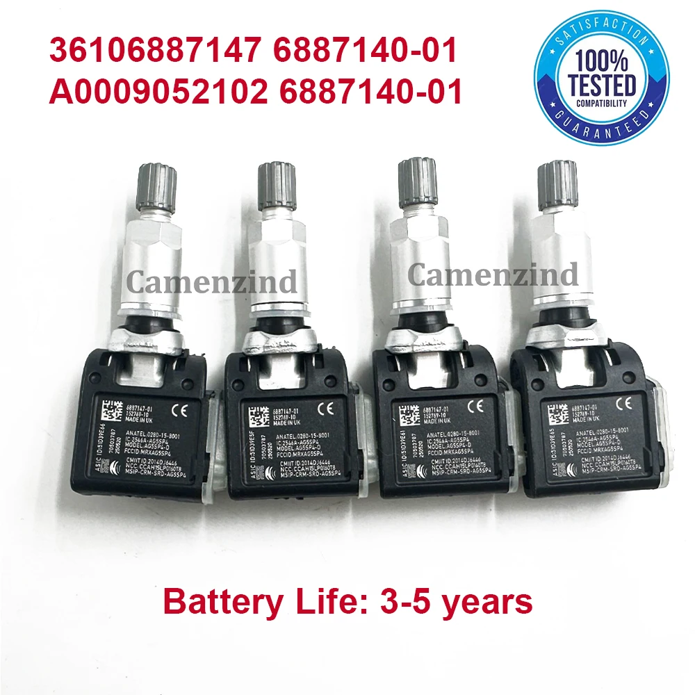 Комплект из 4 датчиков TPMS 36106887147 A0009052102 6887147-01 6887140-01 0009052102 433 МГц для Mercedes-Benz VS30 W177 W247 W213, BMW G30 G20 X3 X5
Комплект из 4 датчиков TPMS 36106887147 A0009052102 6887147-01 6887140-01 0009052102 433 МГц для Mercedes-Benz VS30 W177 W247 W213, BMW G30 G20 X3 X5