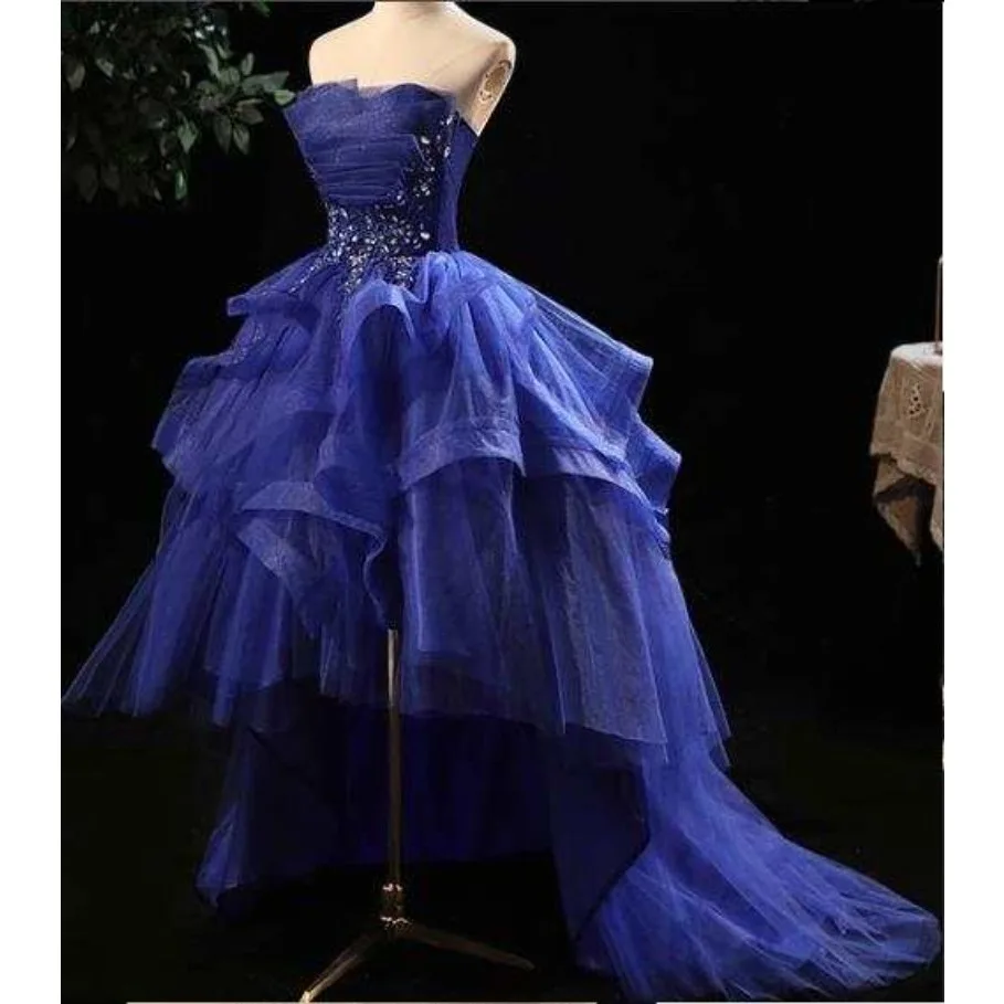 High Low Prom Dress 2025 Lace Appliques Tiers Tulle Short Front Long Back Party Dresses Graduation Evening Gowns Customized
High Low Prom Dress 2025 Lace Appliques Tiers Tulle Short Front Long Back Party Dresses Graduation Evening Gowns Customized