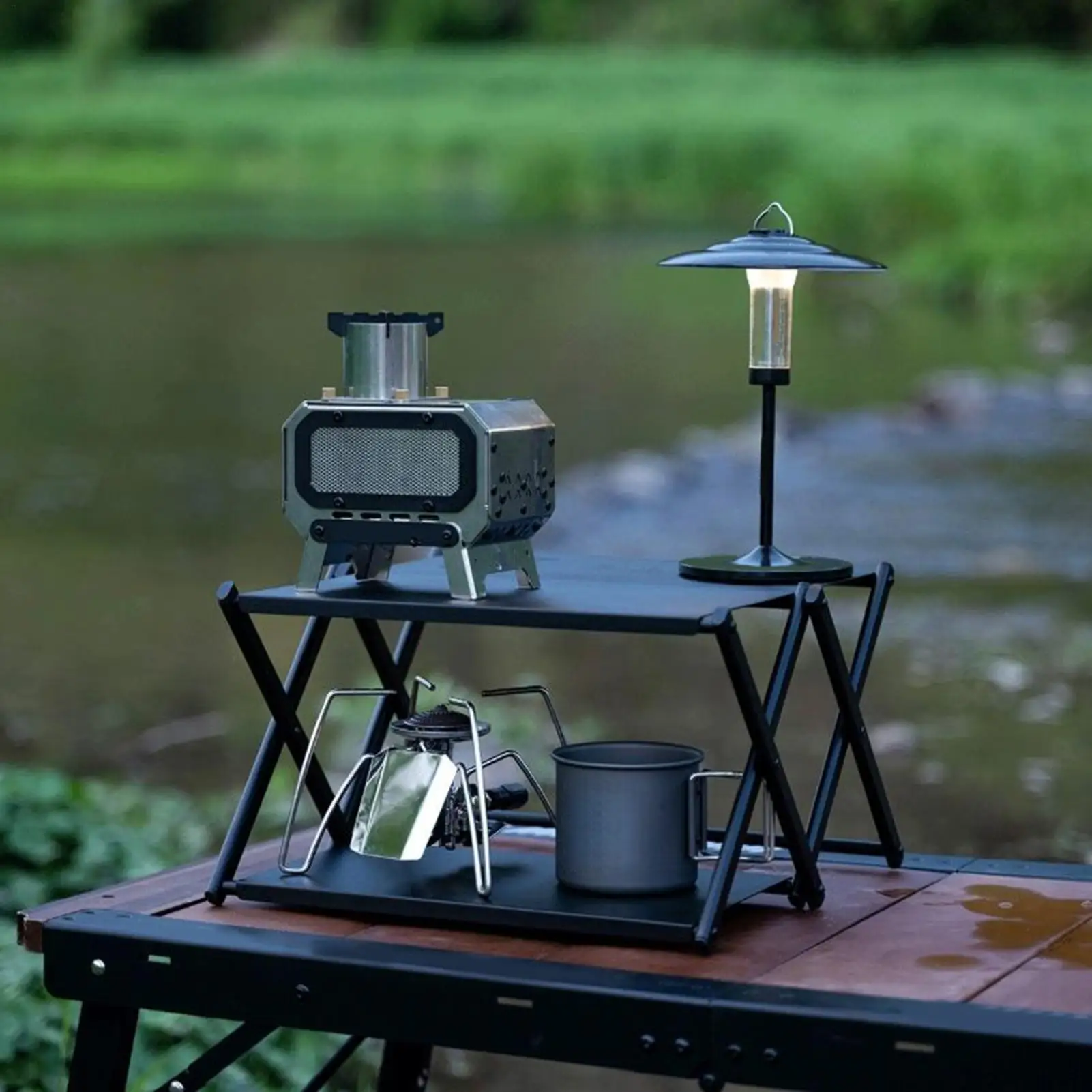 Folding Camp Table Fold Up Portable Camping Table Compact Three-Layer Rack Storage Shelves Metal With Storage Bag For Dining
Folding Camp Table Fold Up Portable Camping Table Compact Three-Layer Rack Storage Shelves Metal With Storage Bag For Dining