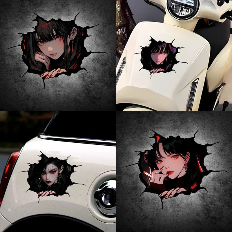 Cracked Gothic Anime Girl Stickers, Multicolor Waterproof Vinyl Decals for Car Motorcycle Laptop Decoration
Cracked Gothic Anime Girl Stickers, Multicolor Waterproof Vinyl Decals for Car Motorcycle Laptop Decoration