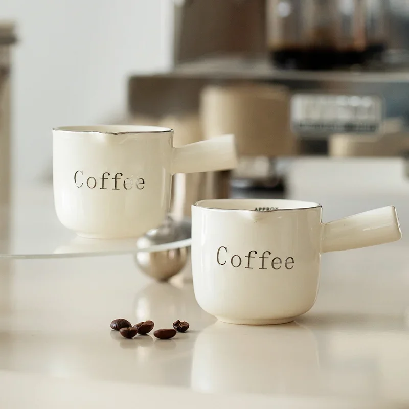 Mini Ceramic Milk Cup Creamer Jug Small Espresso Coffee Measuring Milk Pitcher With Handle Latte Mixer Scale Measure Mugs
Mini Ceramic Milk Cup Creamer Jug Small Espresso Coffee Measuring Milk Pitcher With Handle Latte Mixer Scale Measure Mugs