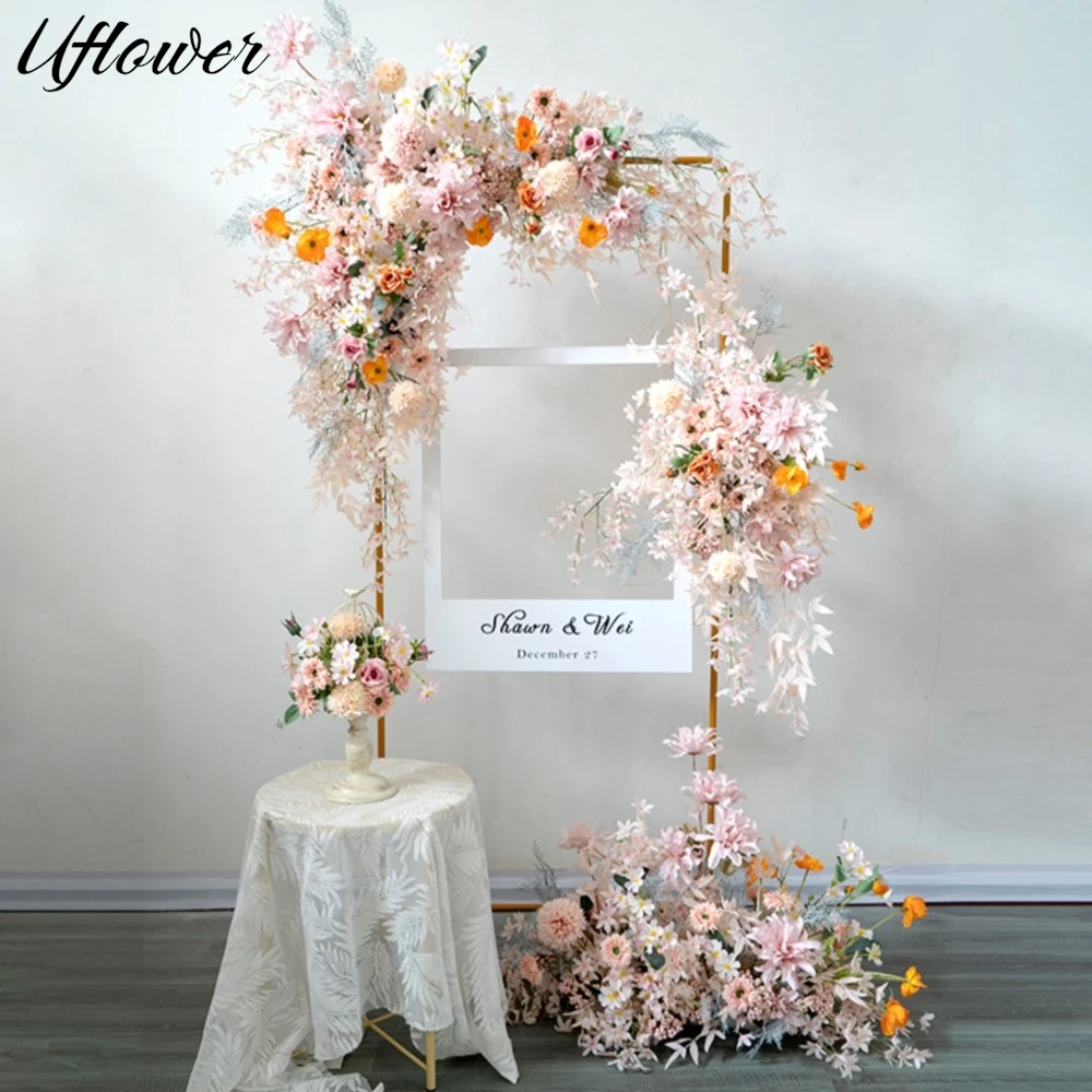 Uflower Pink Rose Artificial Hang Corner Flower Wedding Backdrop Decor Road Lead Floor Floral Arrangements Event Party Props
Uflower Pink Rose Artificial Hang Corner Flower Wedding Backdrop Decor Road Lead Floor Floral Arrangements Event Party Props