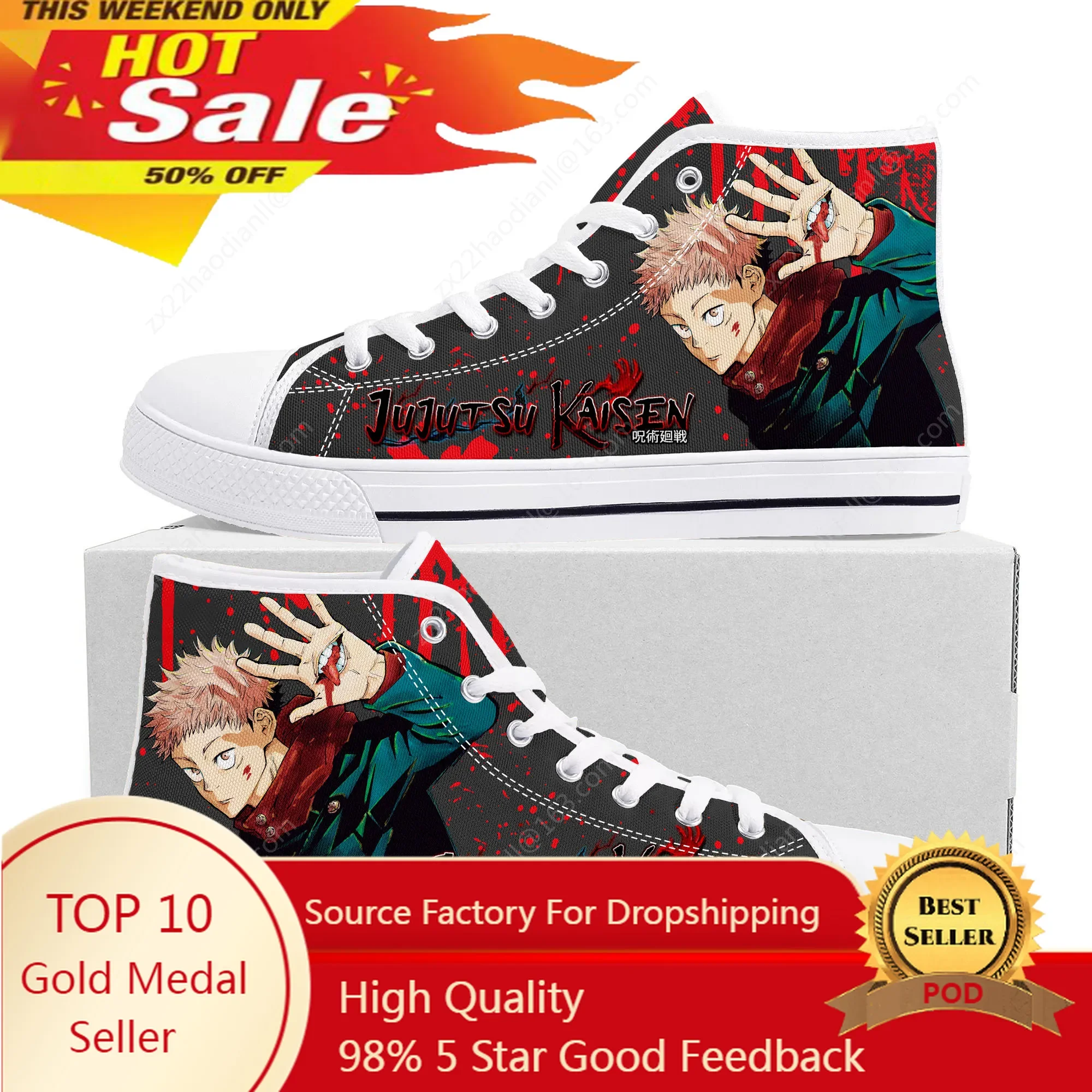 Hot Jujutsu Kaisen Itadori Yuji Sukuna High Top Sneakers High Quality Men Women Teenager Canvas Sneaker Casual Couple Shoes Shoe
Hot Jujutsu Kaisen Itadori Yuji Sukuna High Top Sneakers High Quality Men Women Teenager Canvas Sneaker Casual Couple Shoes Shoe