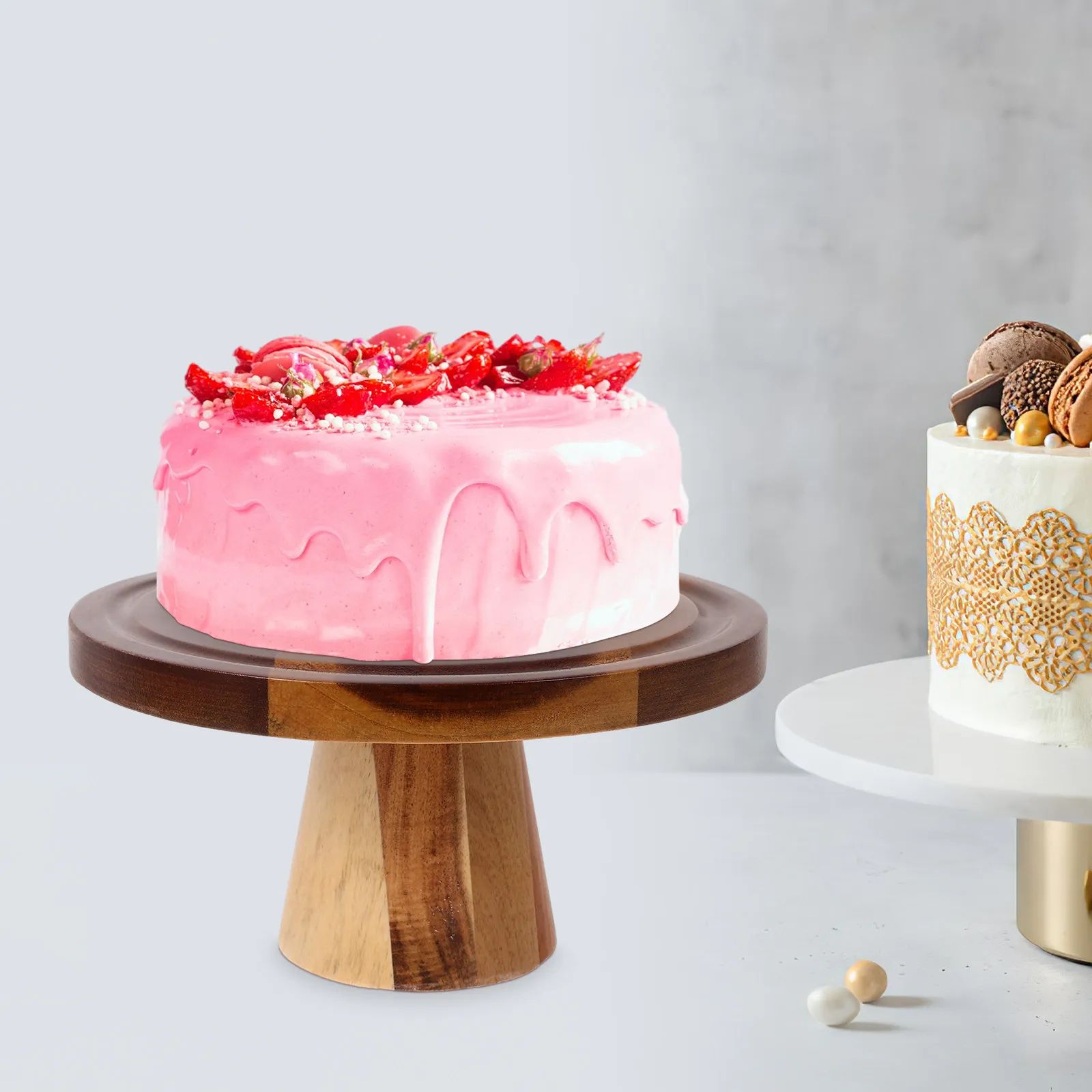 Round Wood Cake Stand Footed Dessert Display Plate for Cupcakes Cookies Pastries Muffins Wedding Party Home Bakery Dessert Shop
Round Wood Cake Stand Footed Dessert Display Plate for Cupcakes Cookies Pastries Muffins Wedding Party Home Bakery Dessert Shop