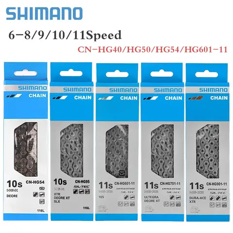 Shimano 9/10/11s Catena per bicicletta Corrente 11v MTB Accessori bici 8v 9v 10v 11v Corrente HG53 HG54 HG601 HG701 HG40 Catena per bici da strada
