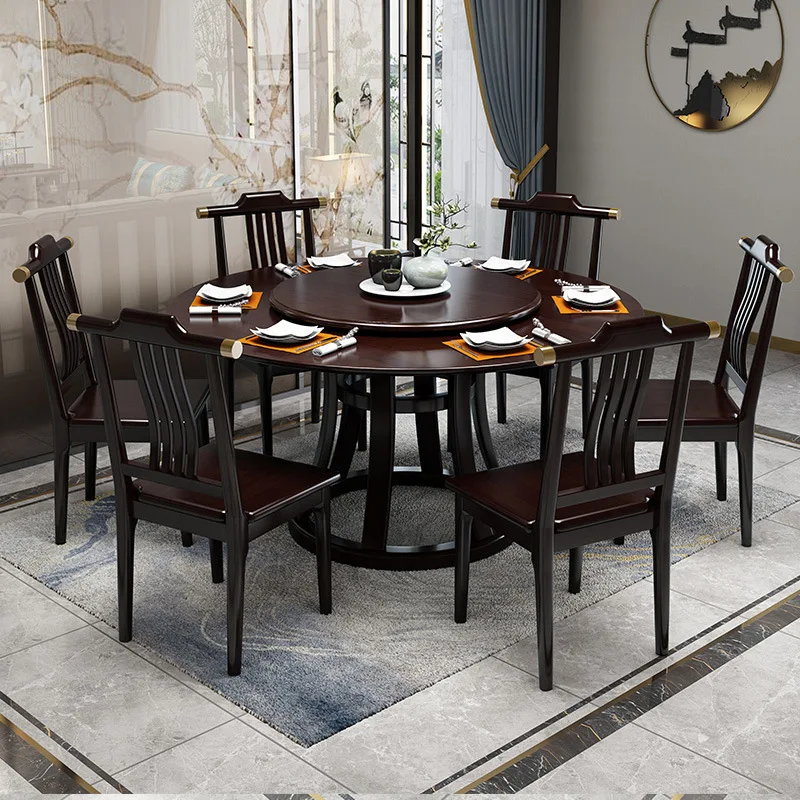 All solid wood dining table and chair combination modern simple household wooden dining table small apartment round table new
All solid wood dining table and chair combination modern simple household wooden dining table small apartment round table new