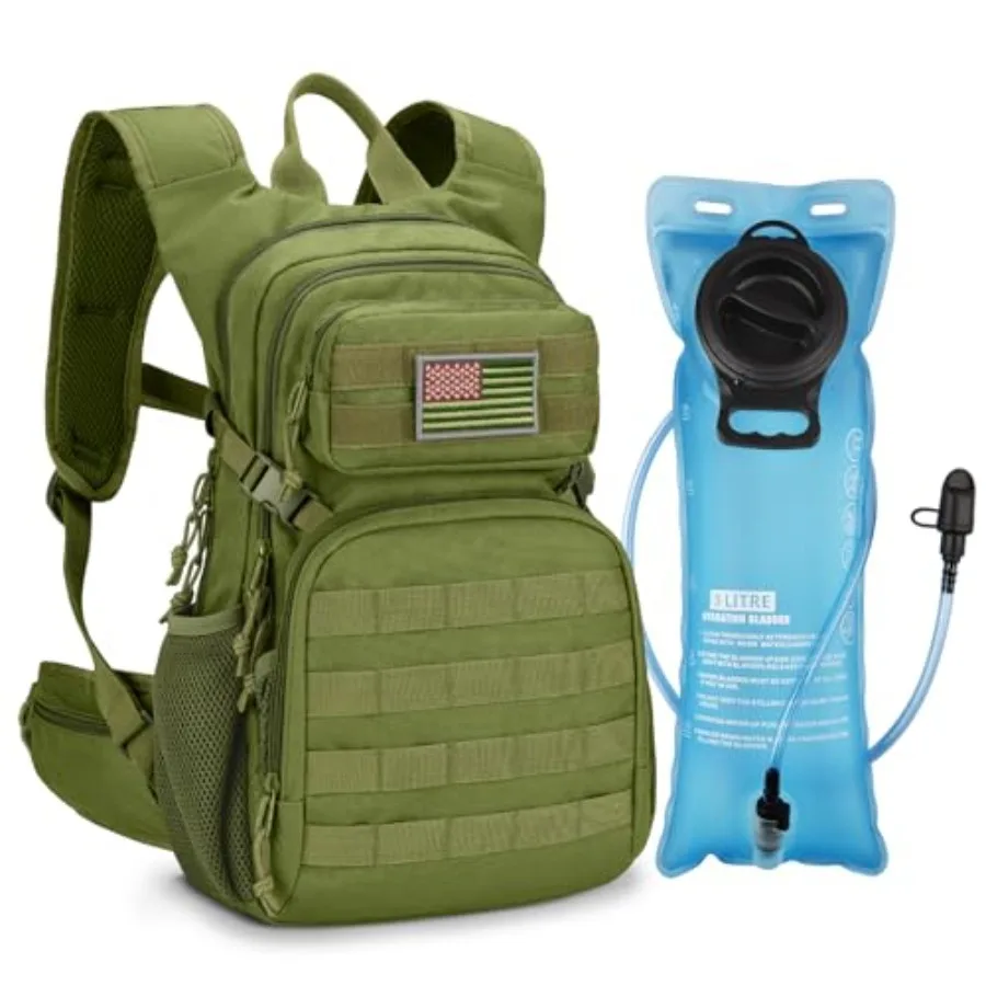 Hydration Backpack with 3L TPU Tactical Water Bladder, 22L Hiking Backpack for Men Women, Heavy Duty Molle Water Backpack with
Hydration Backpack with 3L TPU Tactical Water Bladder, 22L Hiking Backpack for Men Women, Heavy Duty Molle Water Backpack with