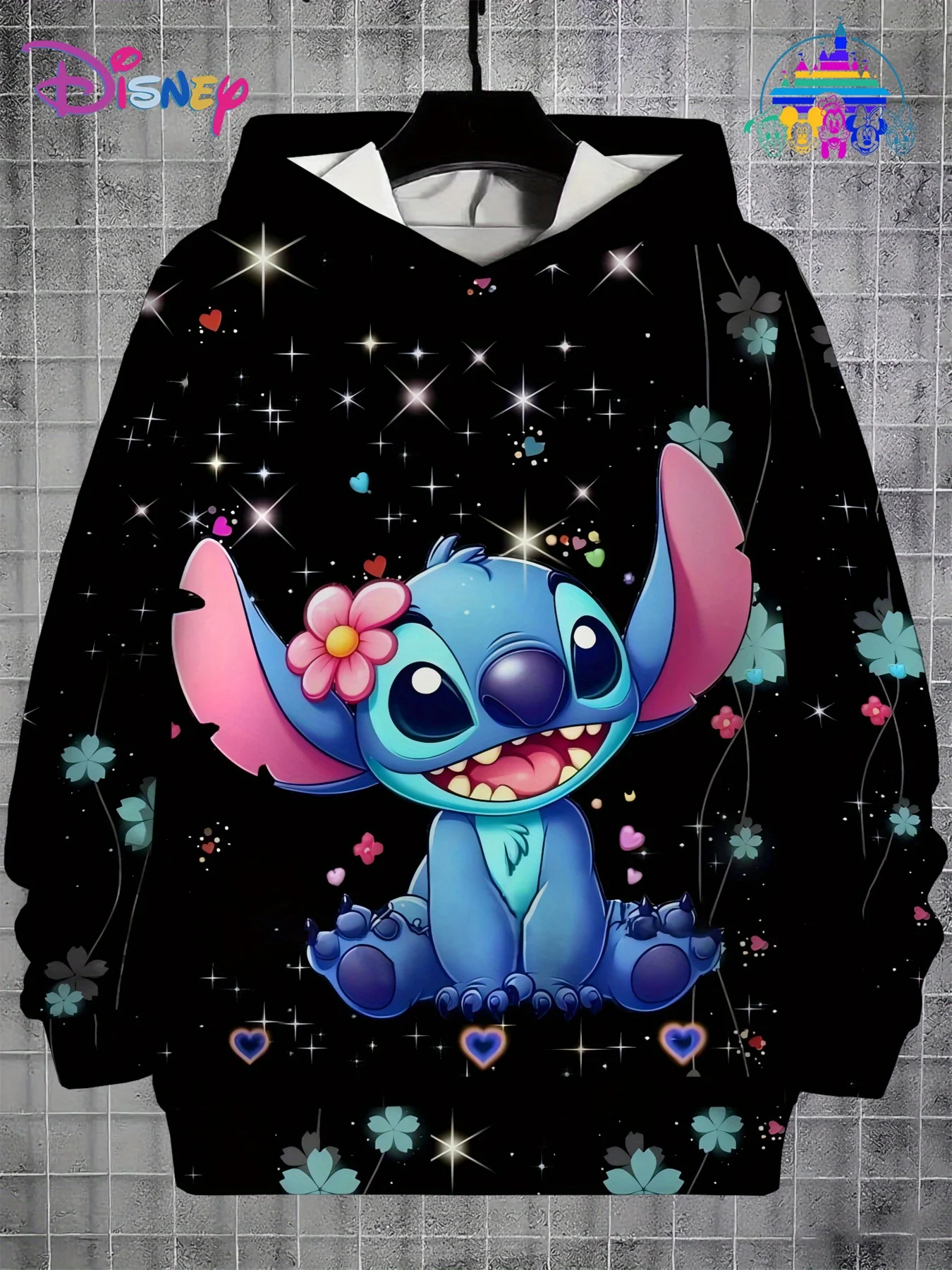 Disney Star Baby Stitch Street Girl Fall/Winter Sweatshirt Girls Star Love Plant Pattern Pullover matching family outfits
Disney Star Baby Stitch Street Girl Fall/Winter Sweatshirt Girls Star Love Plant Pattern Pullover matching family outfits