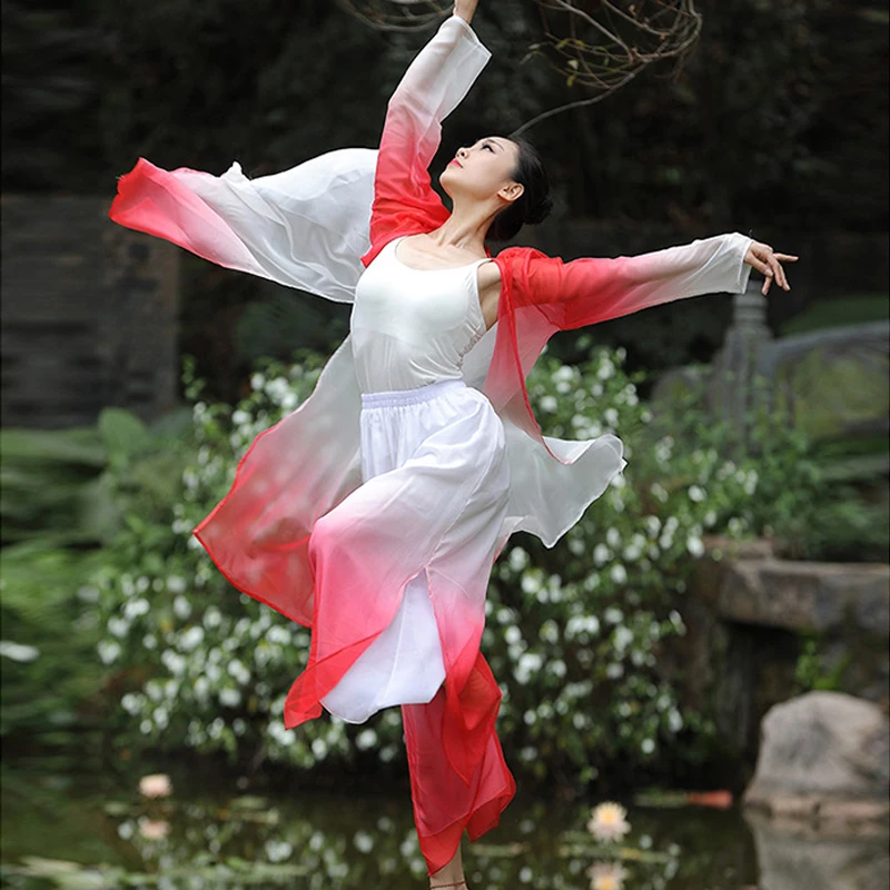 Women Elegant Gradient Modern Dance Pants Chiffon Wide Leg Trousers Classical Dance Practice Pants Stage Performance Costume
Women Elegant Gradient Modern Dance Pants Chiffon Wide Leg Trousers Classical Dance Practice Pants Stage Performance Costume