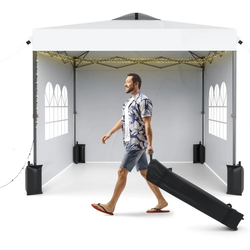 10x10 Pop Up Canopy with Sidewalls, Easy Up Canopy Tent, Heavy Duty Tents for Parties, One Person Set Up Event Tent
10x10 Pop Up Canopy with Sidewalls, Easy Up Canopy Tent, Heavy Duty Tents for Parties, One Person Set Up Event Tent