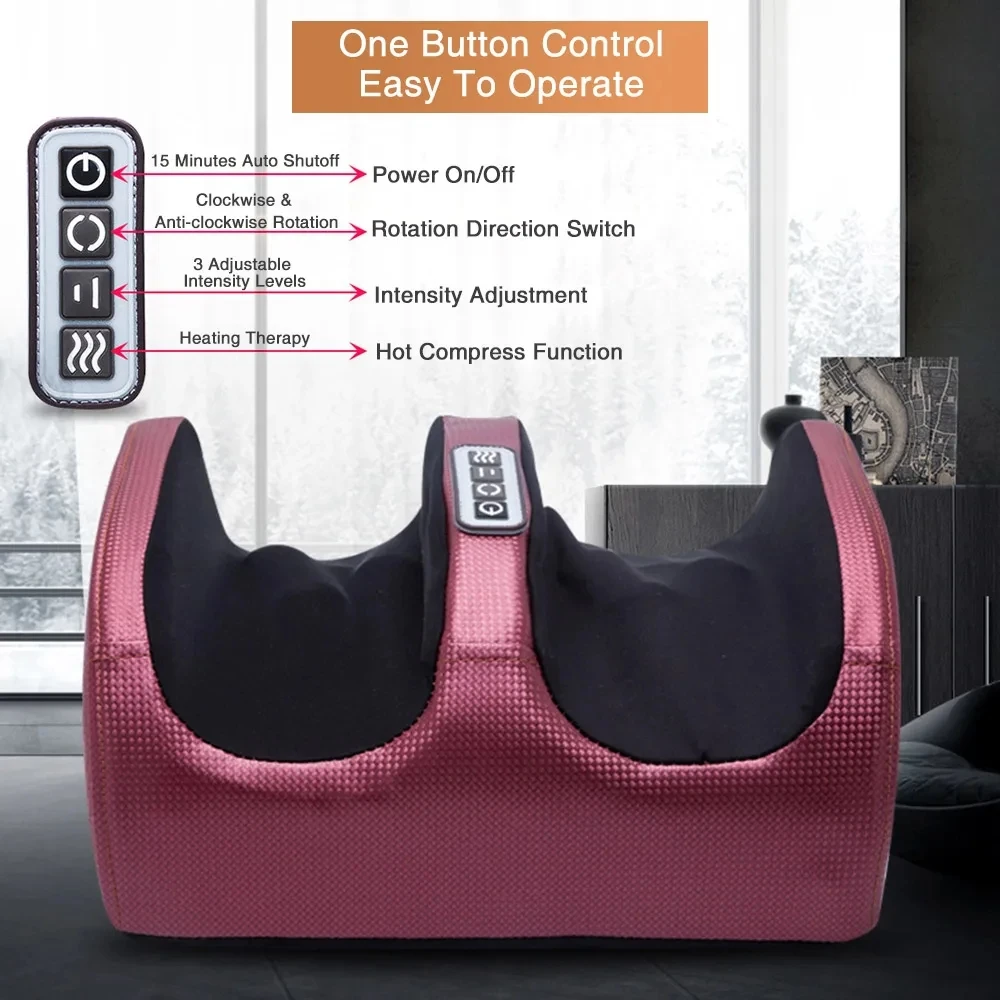 Hot Compression Electric Foot Massager Heating Therapy Shiatsu Kneading Roller Muscle Relaxation Pain Relief Foot Spa Machines
Hot Compression Electric Foot Massager Heating Therapy Shiatsu Kneading Roller Muscle Relaxation Pain Relief Foot Spa Machines