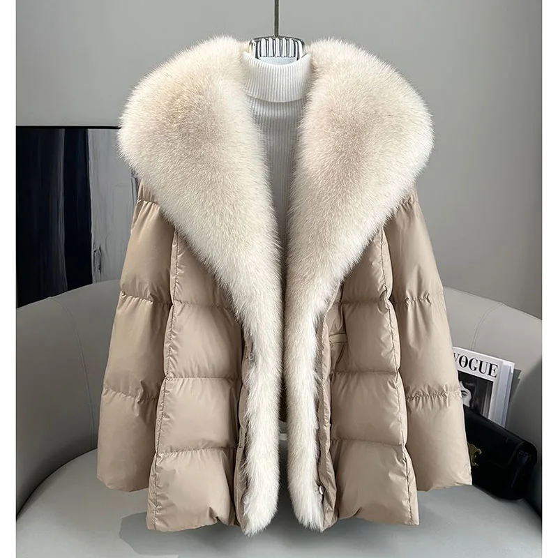 2025 Winter High end Fox fur detachable Large Lapel fur Down Jacket For women New Medium long Temperament White goose Down Coats
2025 Winter High end Fox fur detachable Large Lapel fur Down Jacket For women New Medium long Temperament White goose Down Coats