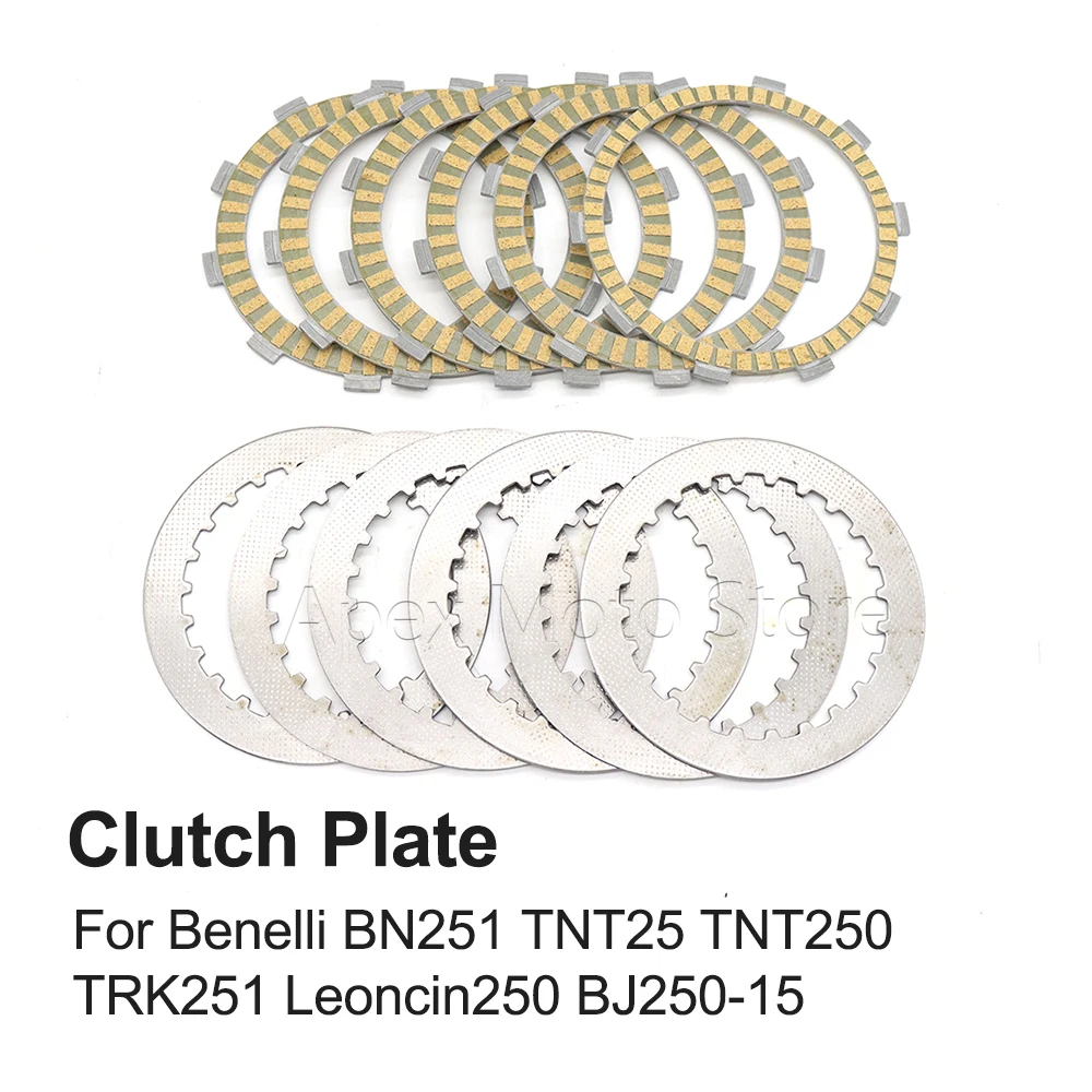 For Benelli BN TRK TNT 250 251 BN251 TNT25 TNT250 TRK251 Leoncin250 BJ250-15 Motorcycle Clutch Plate Steel Plate Friction Disc
For Benelli BN TRK TNT 250 251 BN251 TNT25 TNT250 TRK251 Leoncin250 BJ250-15 Motorcycle Clutch Plate Steel Plate Friction Disc