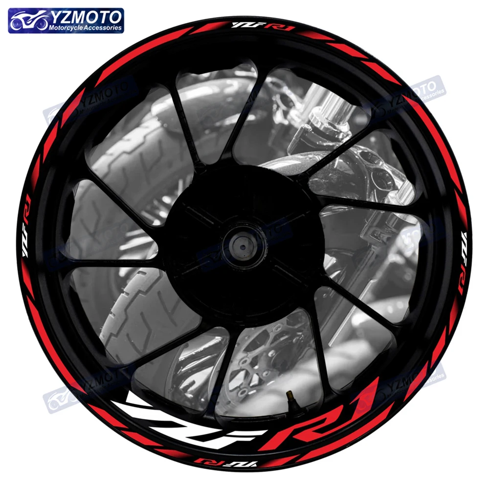 Для мотоцикла YZF R1 17-дюймовые наклейки на передние и задние гоночные колеса, светоотражающий обод автомобиля, лента для ступицы мотоцикла, декоративная наклейка, наклейка 
Для мотоцикла YZF R1 17-дюймовые наклейки на передние и задние гоночные колеса, светоотражающий обод автомобиля, лента для ступицы мотоцикла, декоративная наклейка, наклейка