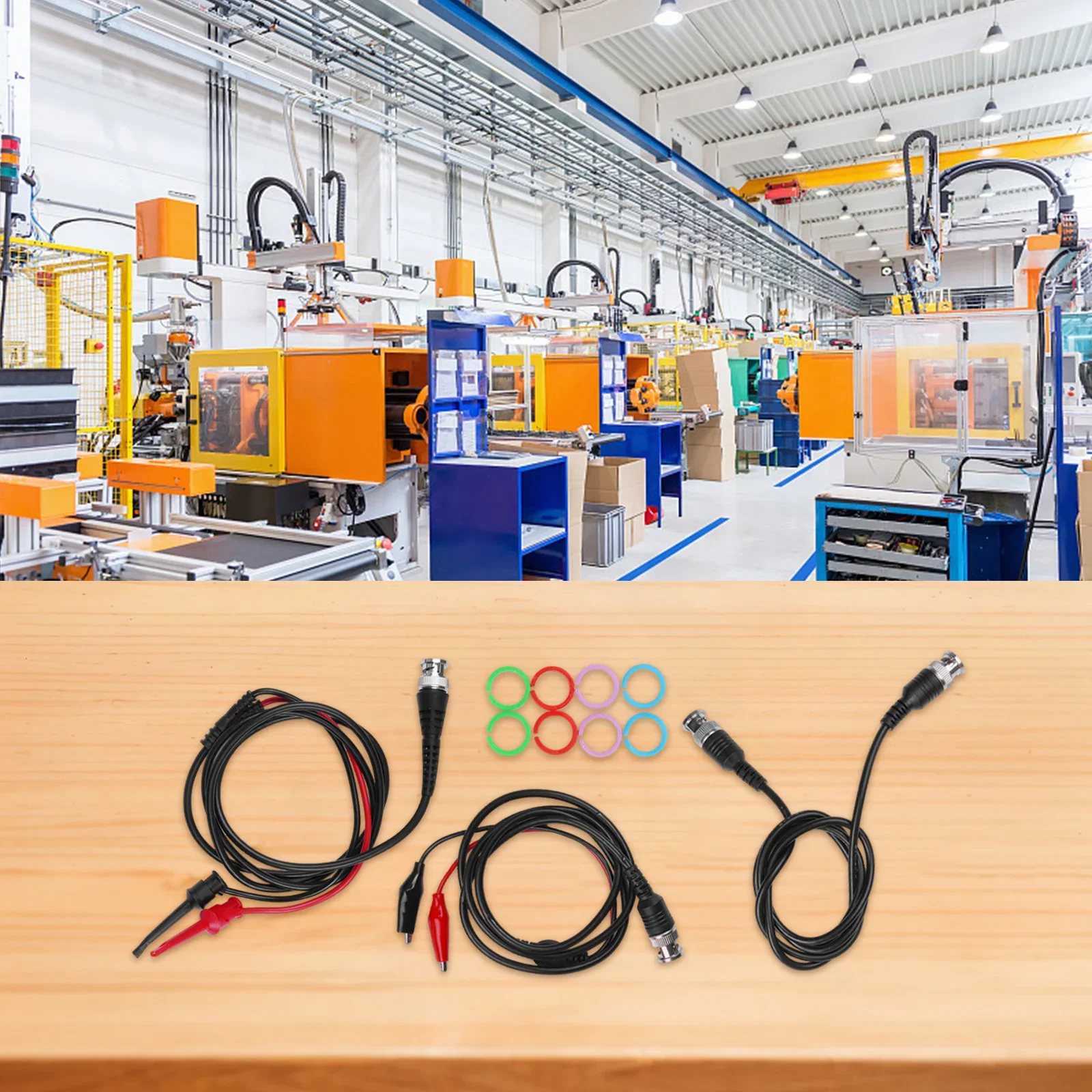 Crocodile Clip BNC Coaxial Cable Test Equipment 120cm Line Length 100cm Length 500V Voltage Rating 50ohms Impedance
Crocodile Clip BNC Coaxial Cable Test Equipment 120cm Line Length 100cm Length 500V Voltage Rating 50ohms Impedance