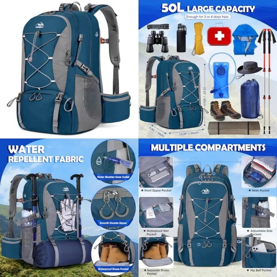 50L Hiking Backpack Waterproof Camping Backpack for Men Women Lightweight HIking Daypack Outdoor Travel Daypack
50L Hiking Backpack Waterproof Camping Backpack for Men Women Lightweight HIking Daypack Outdoor Travel Daypack