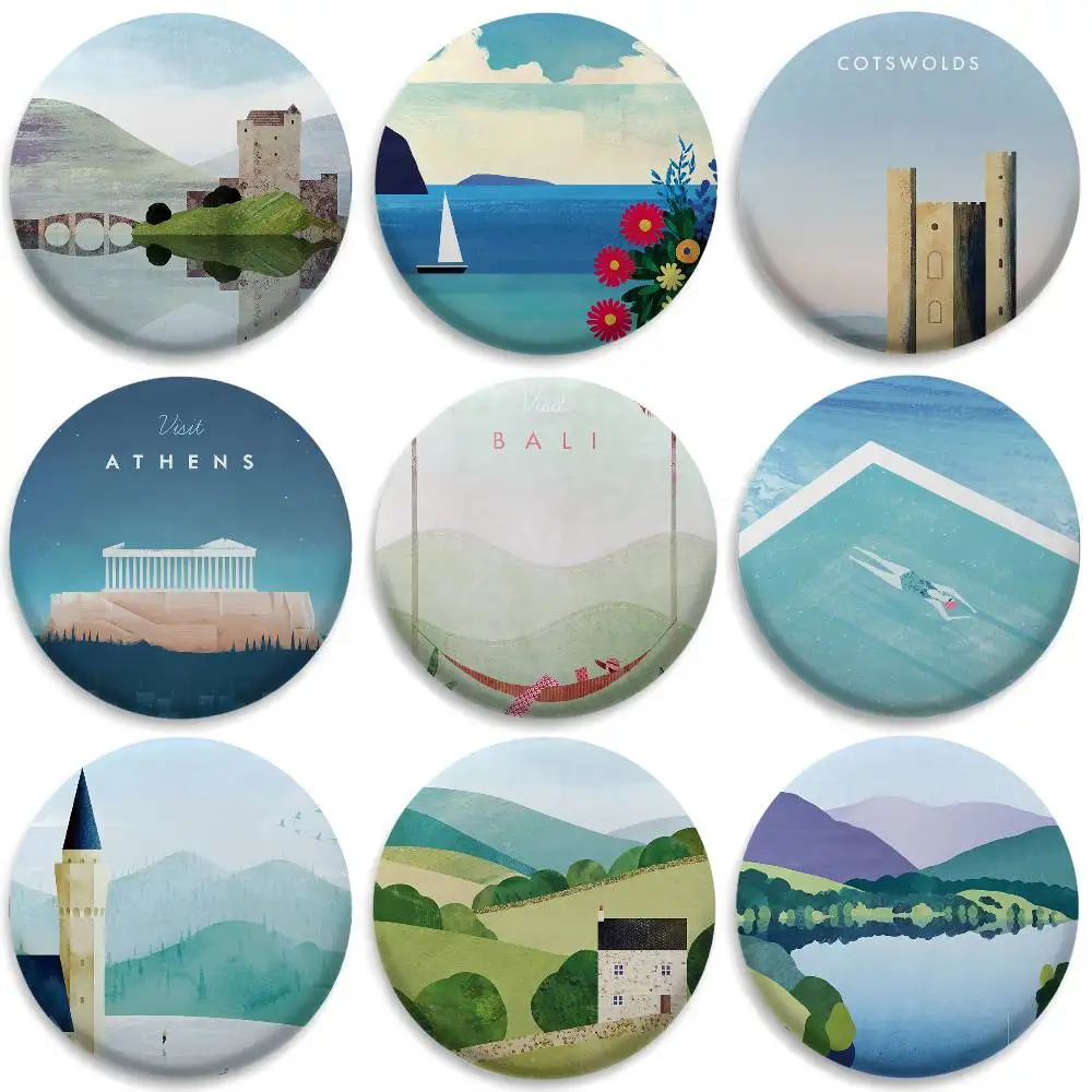 Ins Art H-Henry Simple Badges Round Exquisite Badge Brooches Creative Pins For Clothes Hat Backpack Gift Accessories
Ins Art H-Henry Simple Badges Round Exquisite Badge Brooches Creative Pins For Clothes Hat Backpack Gift Accessories
