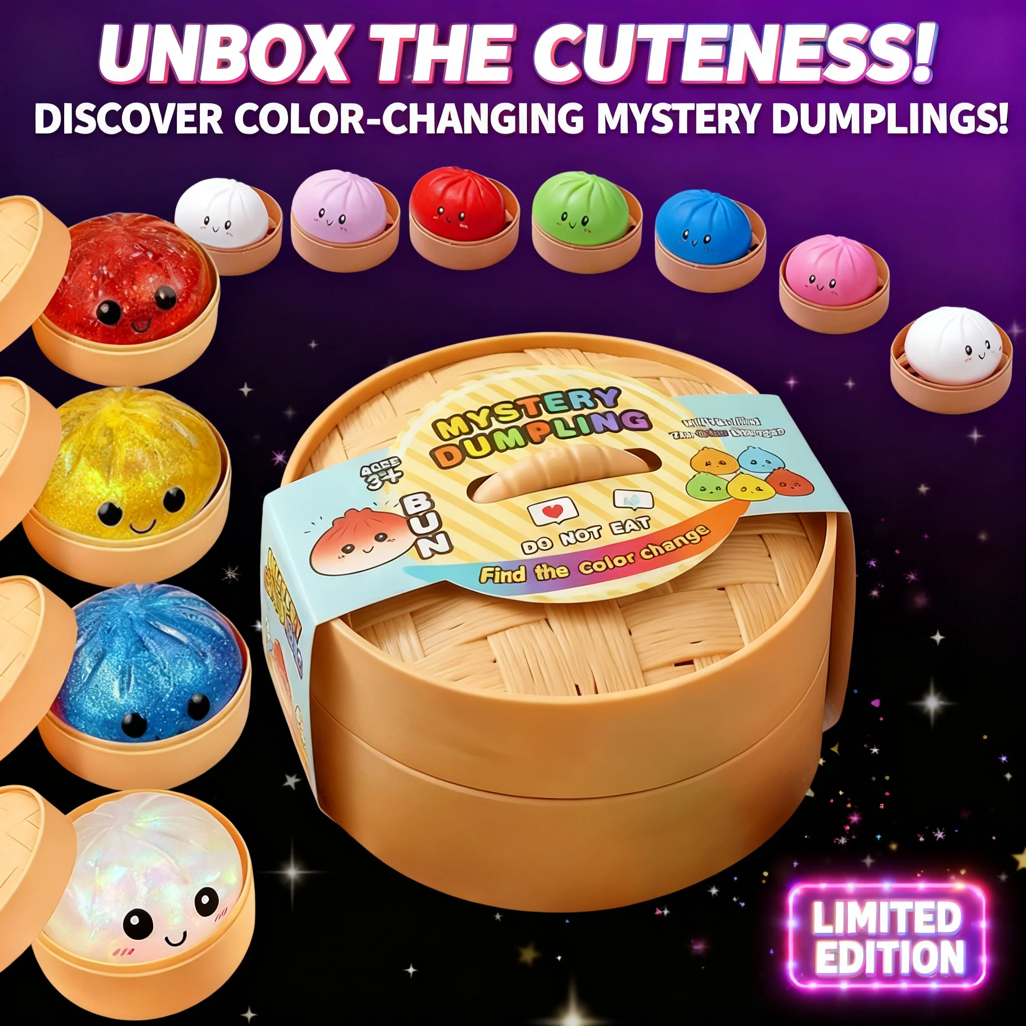 Aesthetic Desktop Sensory Toy Glitter Dumpling Mystery Box 10 Colors Random Stress Balls Creative Office Fidget Gift
Aesthetic Desktop Sensory Toy Glitter Dumpling Mystery Box 10 Colors Random Stress Balls Creative Office Fidget Gift