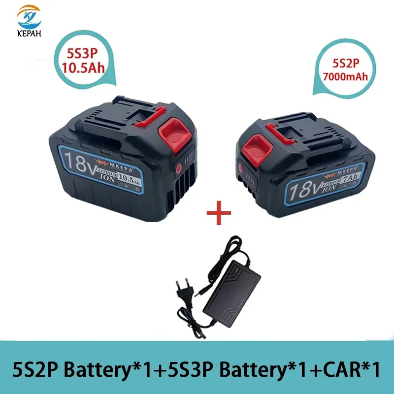 Аккумуляторная литиевая батарея высокой мощности 18В 5S2P/5S3P 7.0Ач/10.5Ач, зарядное устройство, подходит для электроинструментов серии Makita 18В.
Аккумуляторная литиевая батарея высокой мощности 18В 5S2P/5S3P 7.0Ач/10.5Ач, зарядное устройство, подходит для электроинструментов серии Makita 18В.