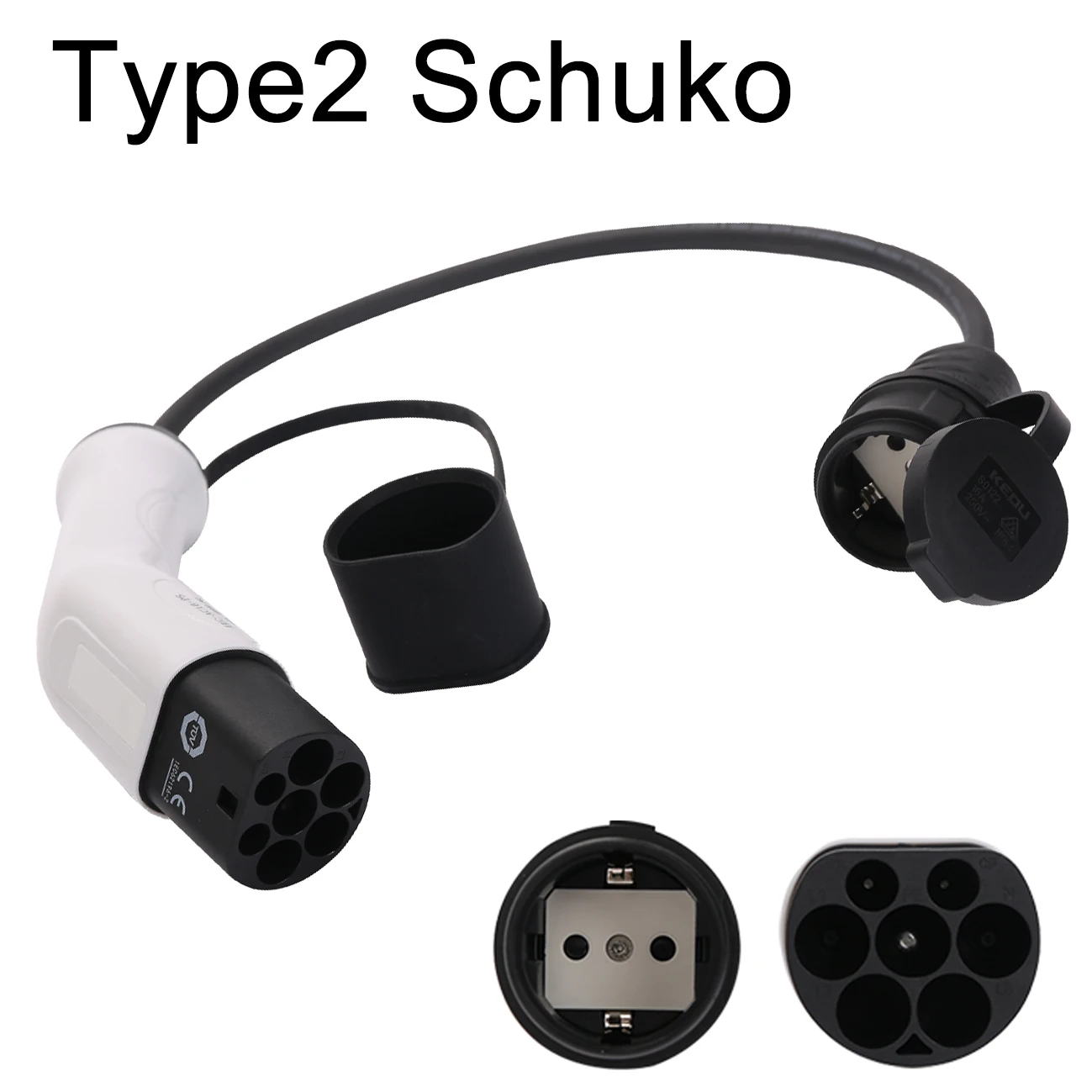Portable EV Charger EV Connector Type 2 Plug to Schuko Socket EV Charging Adapter 16A With 50Cm Cord
Portable EV Charger EV Connector Type 2 Plug to Schuko Socket EV Charging Adapter 16A With 50Cm Cord