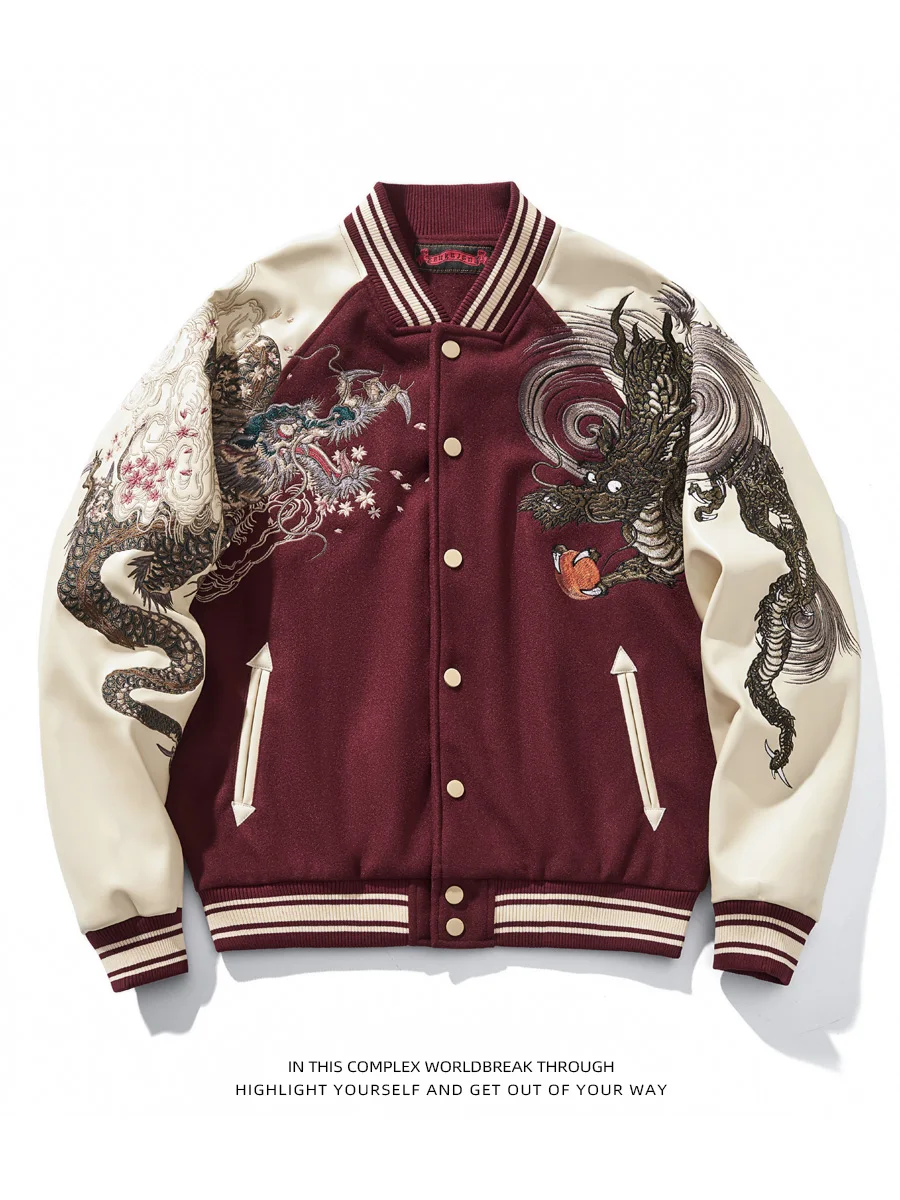 Warmth And Sle: 2024 Wind-Resistant Embroidered PU Baseball Jaet for Men And Women Youthful Trendy Long Sve Coat
Warmth And Sle: 2024 Wind-Resistant Embroidered PU Baseball Jaet for Men And Women Youthful Trendy Long Sve Coat
