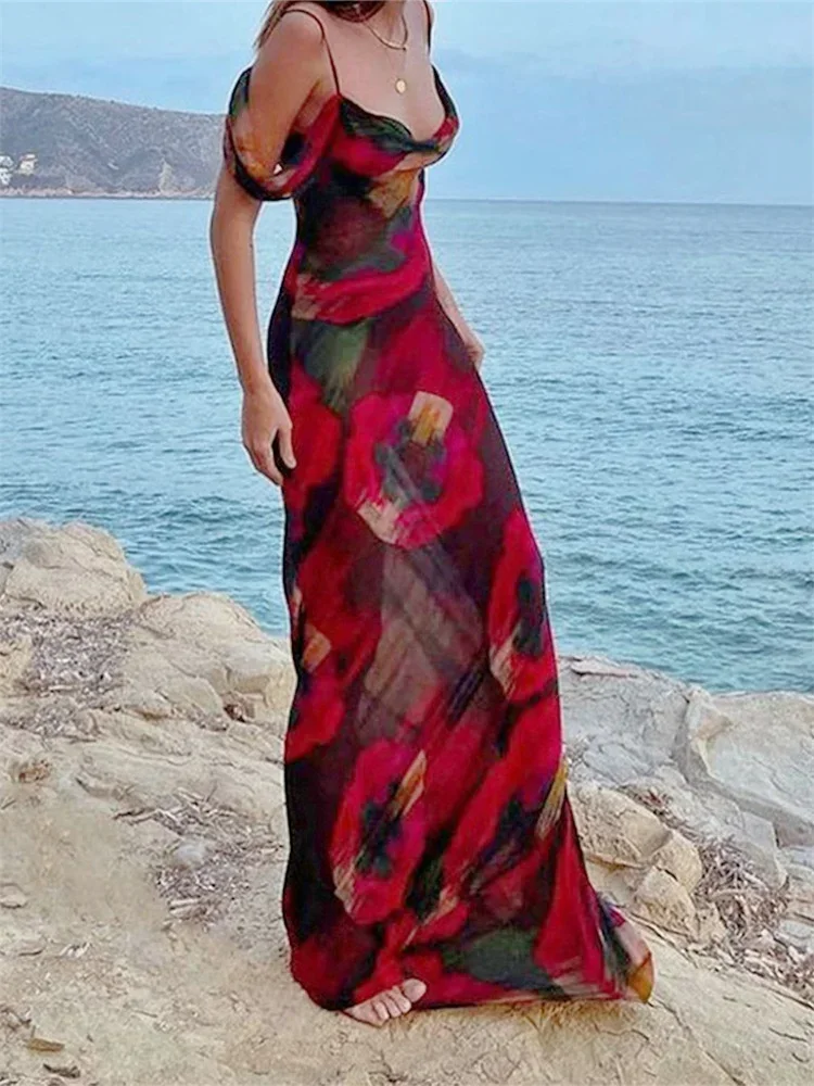 Женское сетчатое длинное платье с принтом и открытыми плечами на тонких бретельках, плиссированное платье с низким вырезом, вечерние клубные пляжные сексуальные платья
Женское сетчатое длинное платье с принтом и открытыми плечами на тонких бретельках, плиссированное платье с низким вырезом, вечерние клубные пляжные сексуальные платья