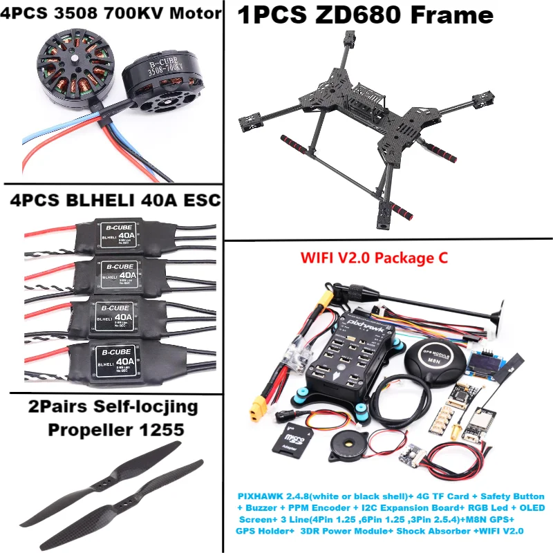 NEW ZD680 PIXHAWK2.4.8 M8N Full Carbon Fiber Hexa-Rotor Foldable Arm Hexacopter Frame Kit forCopter with Unflodable Landing Gear
NEW ZD680 PIXHAWK2.4.8 M8N Full Carbon Fiber Hexa-Rotor Foldable Arm Hexacopter Frame Kit forCopter with Unflodable Landing Gear