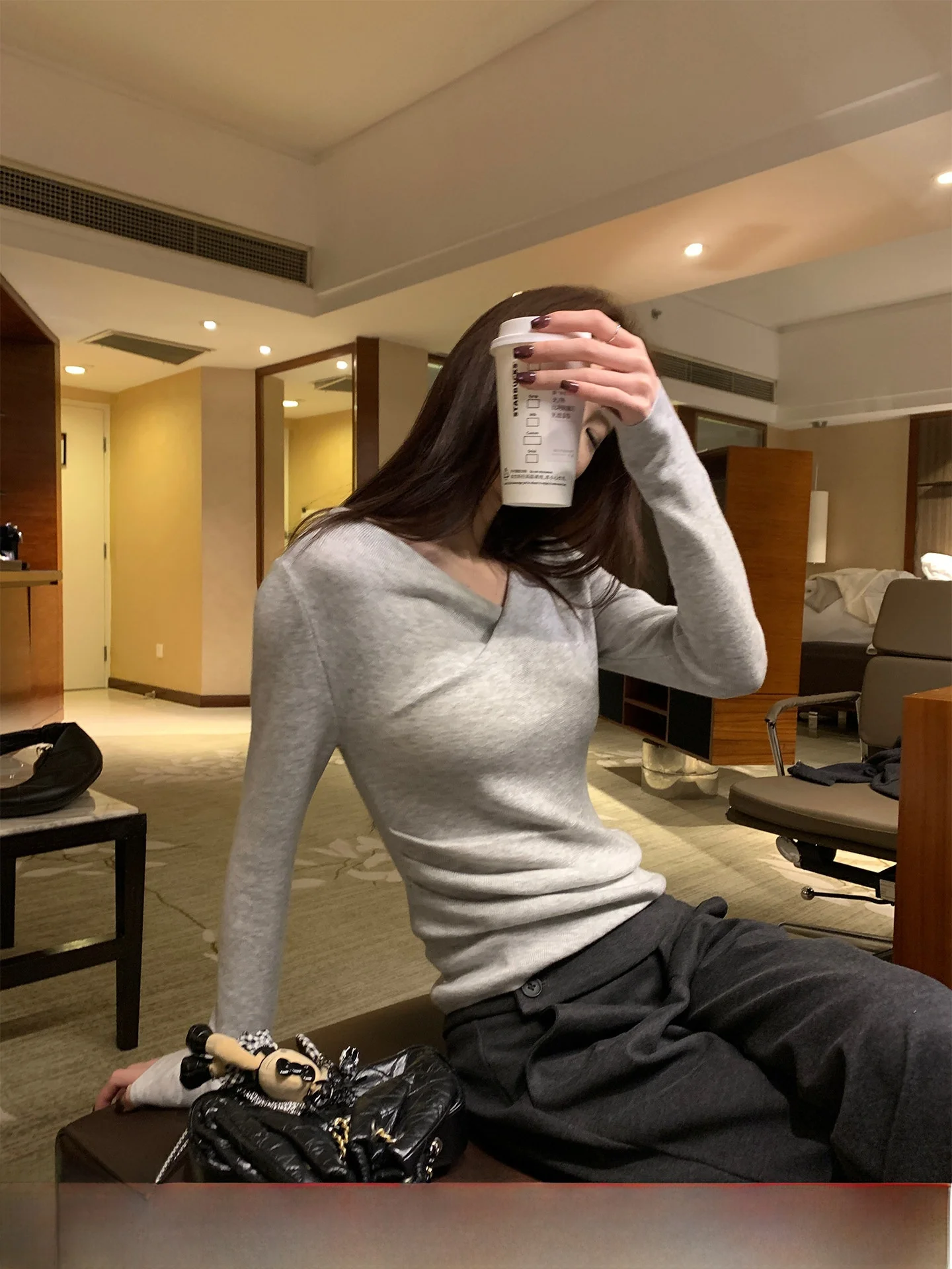 Cactiop Korean Sle Women's Knitted Top Light ey Gathered Waist Design Spring 2026 Faion Casual Wear Polyester Blend
Cactiop Korean Sle Women's Knitted Top Light ey Gathered Waist Design Spring 2026 Faion Casual Wear Polyester Blend