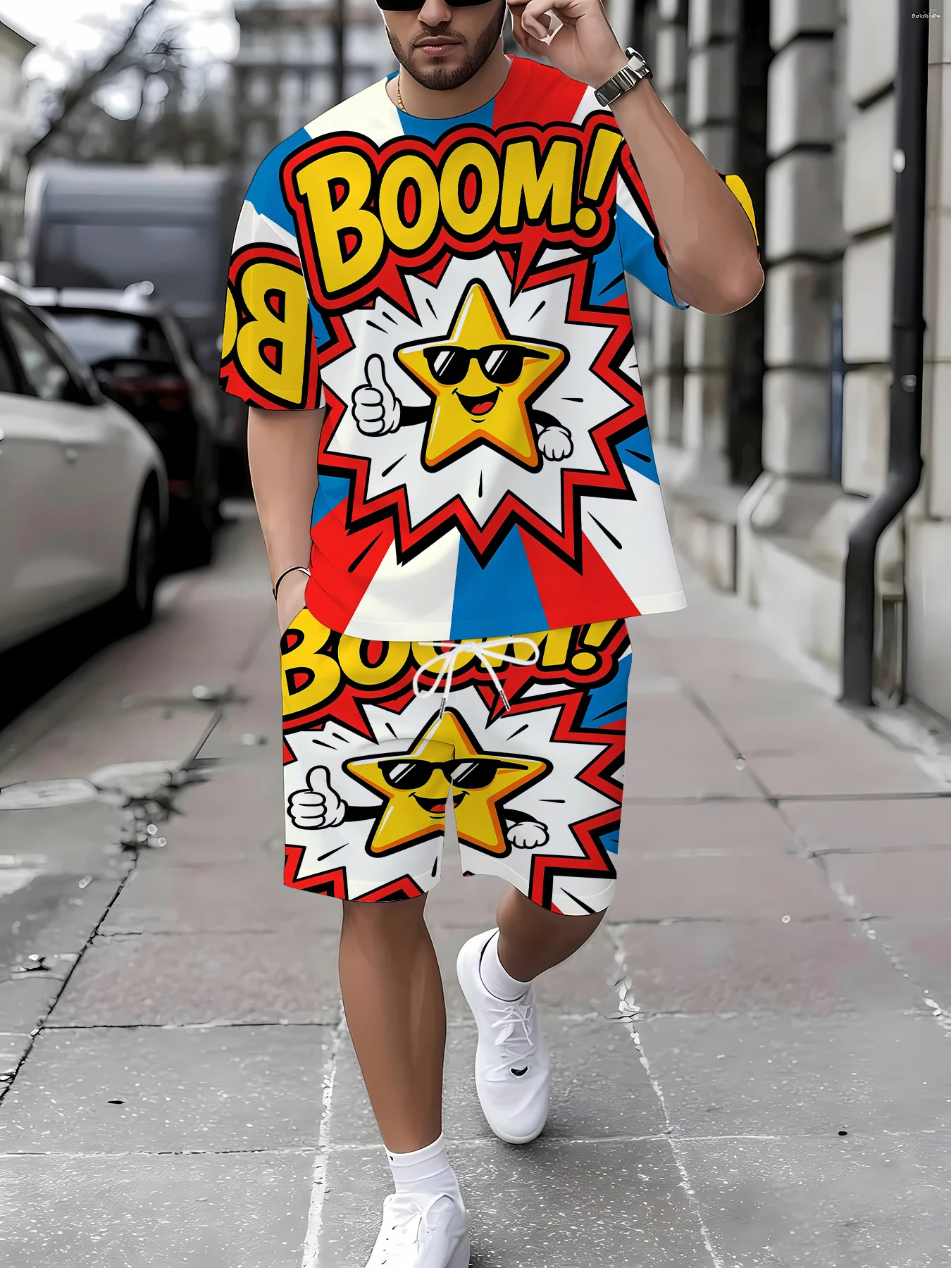 Mens Matching T-Shirt & Shorts Set Digital Print Drawstring Summer Co-ords Suit
Mens Matching T-Shirt & Shorts Set Digital Print Drawstring Summer Co-ords Suit