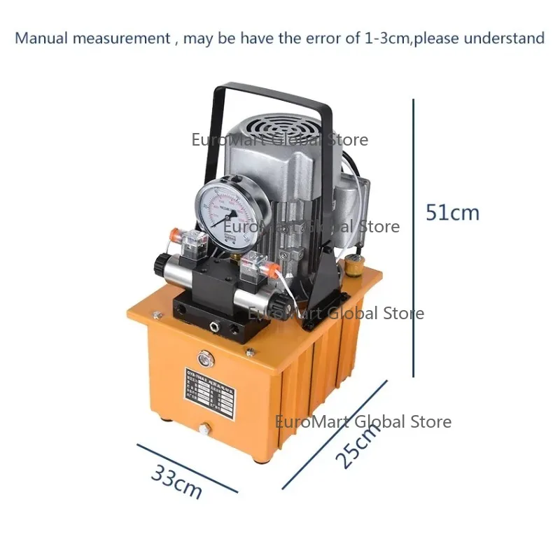 750W 220V Hydraulic Electric Pump with Solenoid Valve Double Circuit High Pressure Oil Pump for Industrial Use 7L
750W 220V Hydraulic Electric Pump with Solenoid Valve Double Circuit High Pressure Oil Pump for Industrial Use 7L