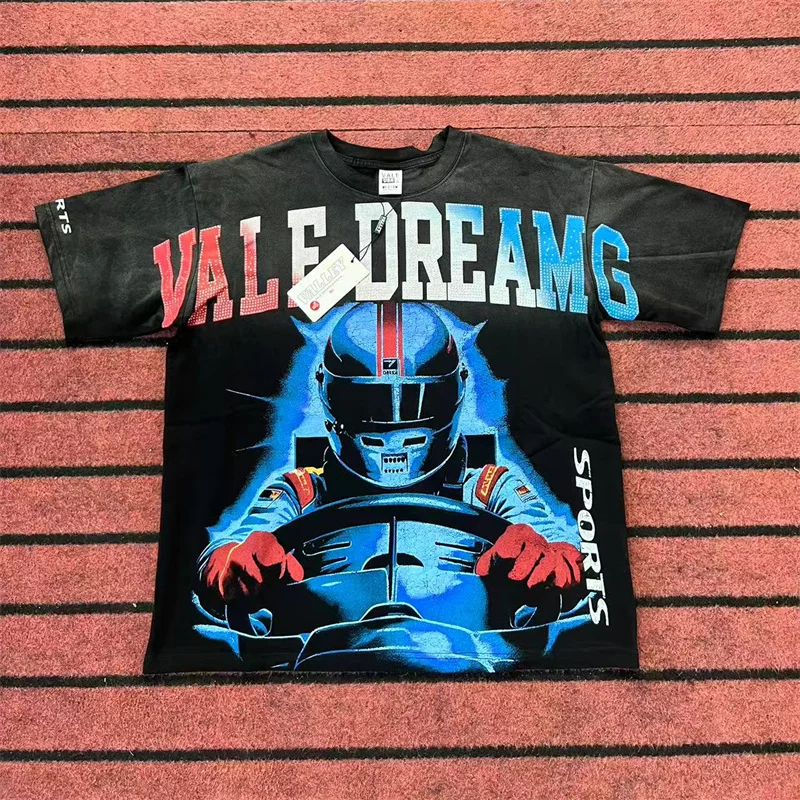 European And American Vale Washing Water Hot Stamping Tattered Loose Sports t-Shirt
European And American Vale Washing Water Hot Stamping Tattered Loose Sports t-Shirt