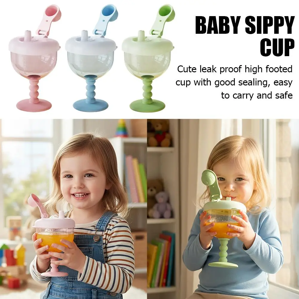 Creative Baby Sippy Cup with Straw & Handle, Unique Stemmed Training Cup with Measurement Marks, BPA-Free First Cup
Creative Baby Sippy Cup with Straw & Handle, Unique Stemmed Training Cup with Measurement Marks, BPA-Free First Cup