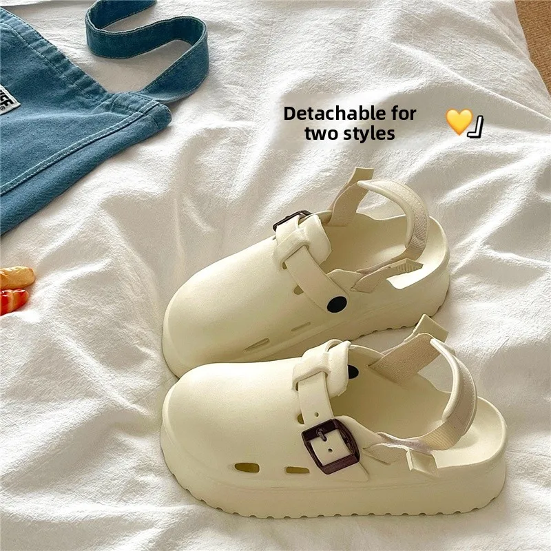 Detachable Two-Way Wearable Sandals Women's Summer Breathable Thick Bottom Anti-Slip Beach Slippers Kankel Hole Shoes
Detachable Two-Way Wearable Sandals Women's Summer Breathable Thick Bottom Anti-Slip Beach Slippers Kankel Hole Shoes