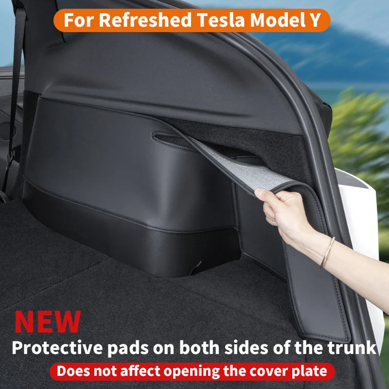 Для Refreshed Tesla Model Y, противоударные накладки с обеих сторон багажника и замшевые защитные накладки на багажник. Набор из 2 предметов
Для Refreshed Tesla Model Y, противоударные накладки с обеих сторон багажника и замшевые защитные накладки на багажник. Набор из 2 предметов