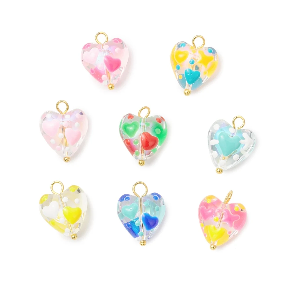 20Pcs Heart Glass Enamel Pendants Sweet Love Dangle Charms for Jewelry Making DIY Handmade Bracelets Necklaces Accessories
20Pcs Heart Glass Enamel Pendants Sweet Love Dangle Charms for Jewelry Making DIY Handmade Bracelets Necklaces Accessories