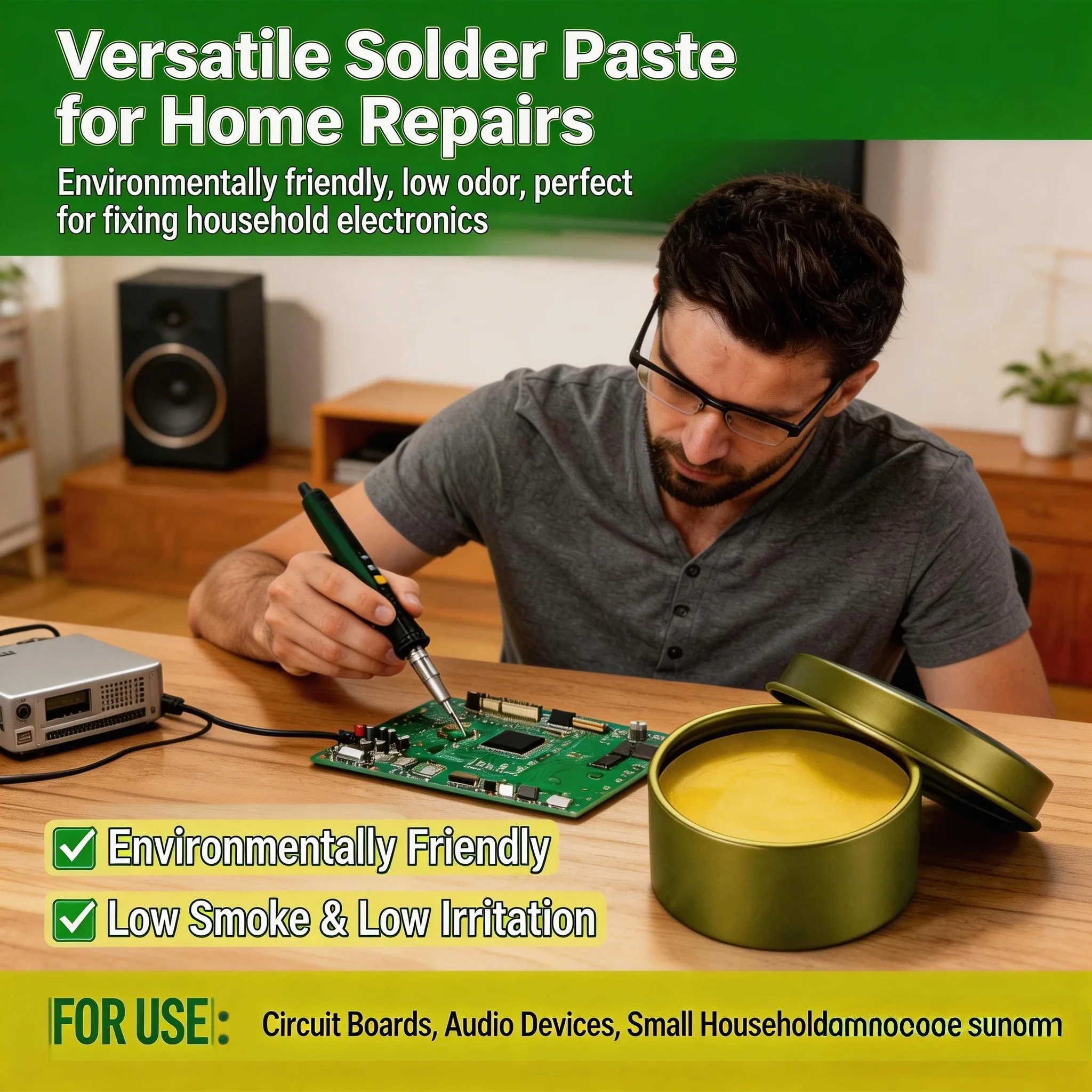 Solder Paste Flux 100g Rosin Paste Soldering Flux for Soldering Electronic Circuit Board Repair Soldering Paste Liquid
Solder Paste Flux 100g Rosin Paste Soldering Flux for Soldering Electronic Circuit Board Repair Soldering Paste Liquid