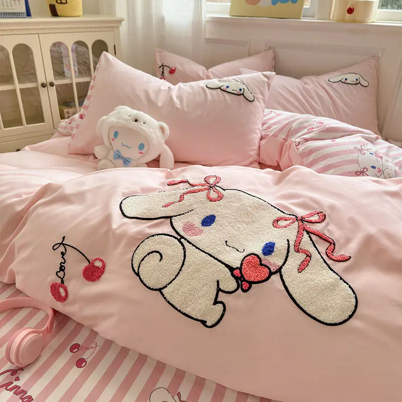 ins cute cherry Cinnamoroll Sanrio towel embroidered wash cotton four-piece set cartoon quilt cover bed sheet three-piece set
ins cute cherry Cinnamoroll Sanrio towel embroidered wash cotton four-piece set cartoon quilt cover bed sheet three-piece set