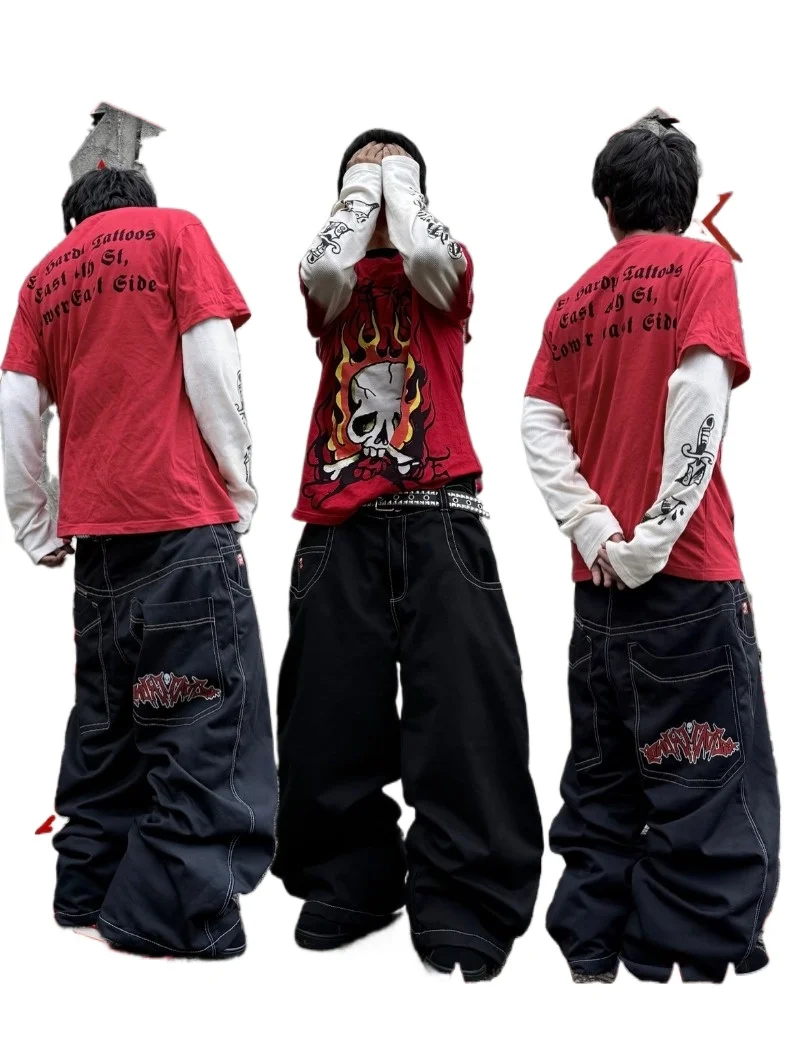 Y2K American New Pattern Embroidery Baggy Jeans Men High Street Vintage Hip Hop Fashion Casual Joker Couple Wide-leg Pants
Y2K American New Pattern Embroidery Baggy Jeans Men High Street Vintage Hip Hop Fashion Casual Joker Couple Wide-leg Pants
