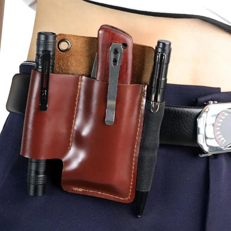 Outdoor Sports EDC Genuine Leather Holster Pen Tool Waist-Hanging Pouch Bag Waist Bag Belt for Camping Carry Flashlight Gift
Outdoor Sports EDC Genuine Leather Holster Pen Tool Waist-Hanging Pouch Bag Waist Bag Belt for Camping Carry Flashlight Gift